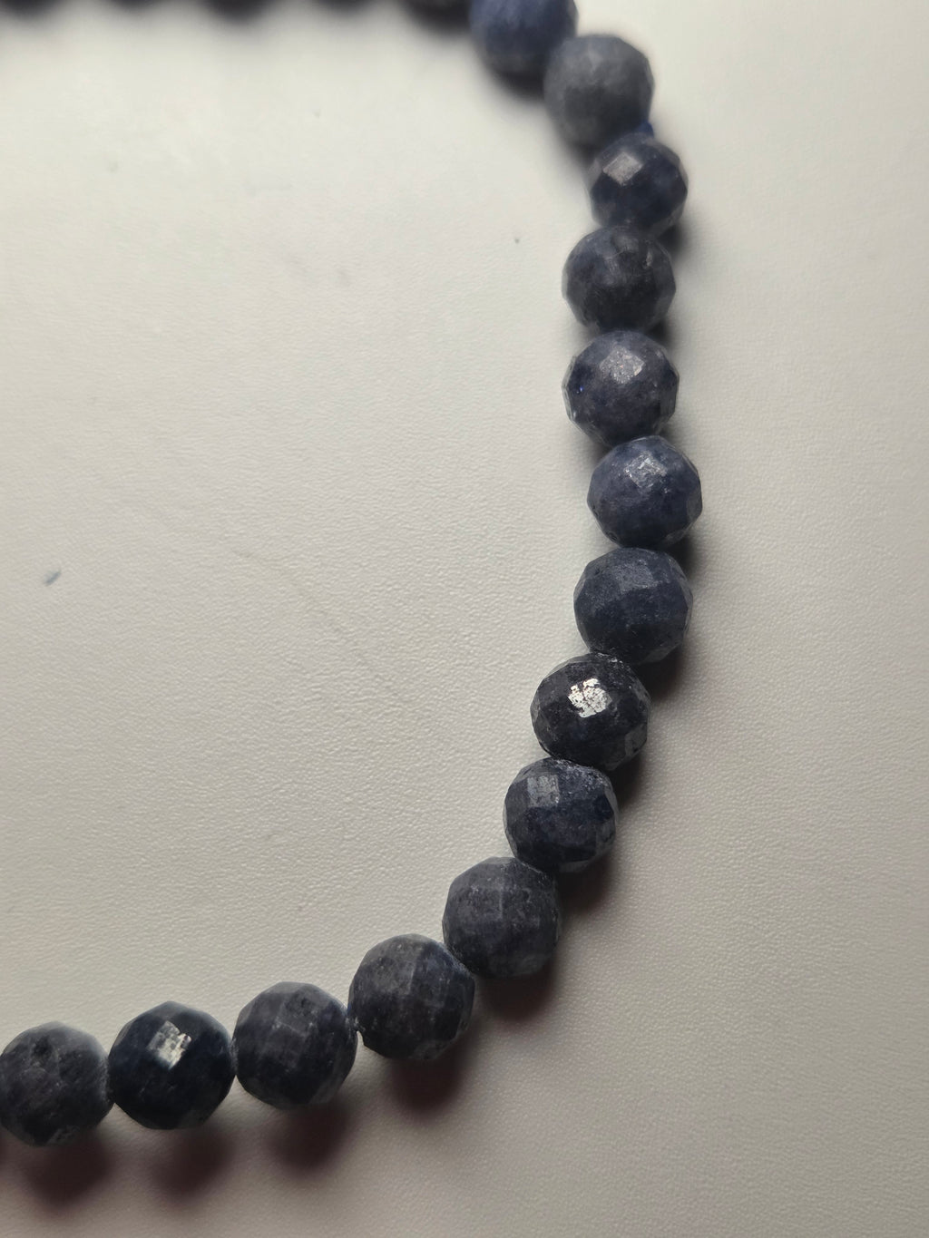 Genuine Sapphire round faceted bracelet