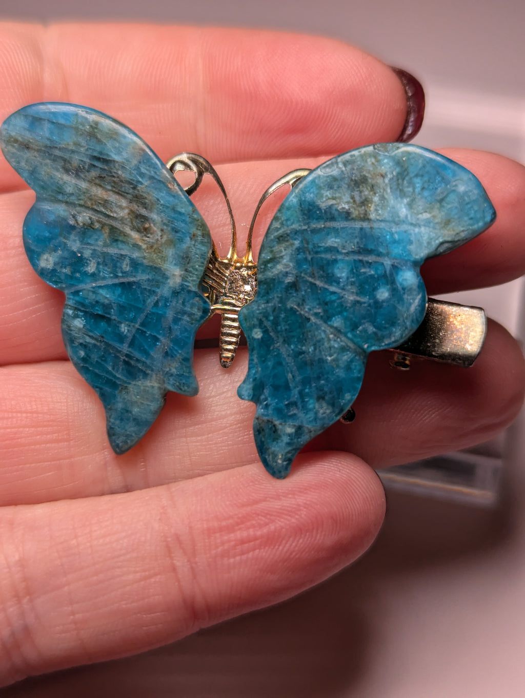 Apatite crystal butterfly