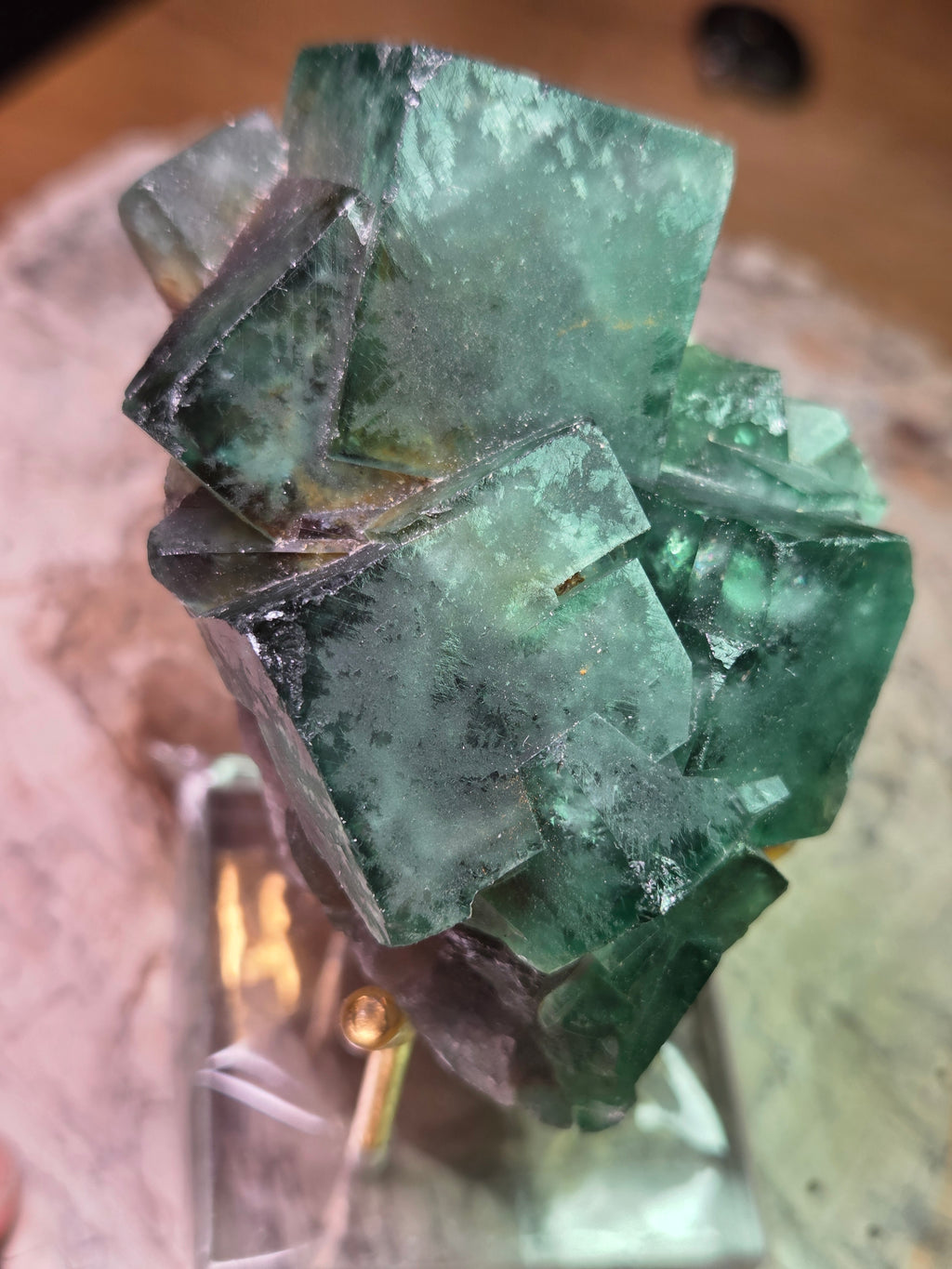 Beautiful crystal Flourite specimen with Stand