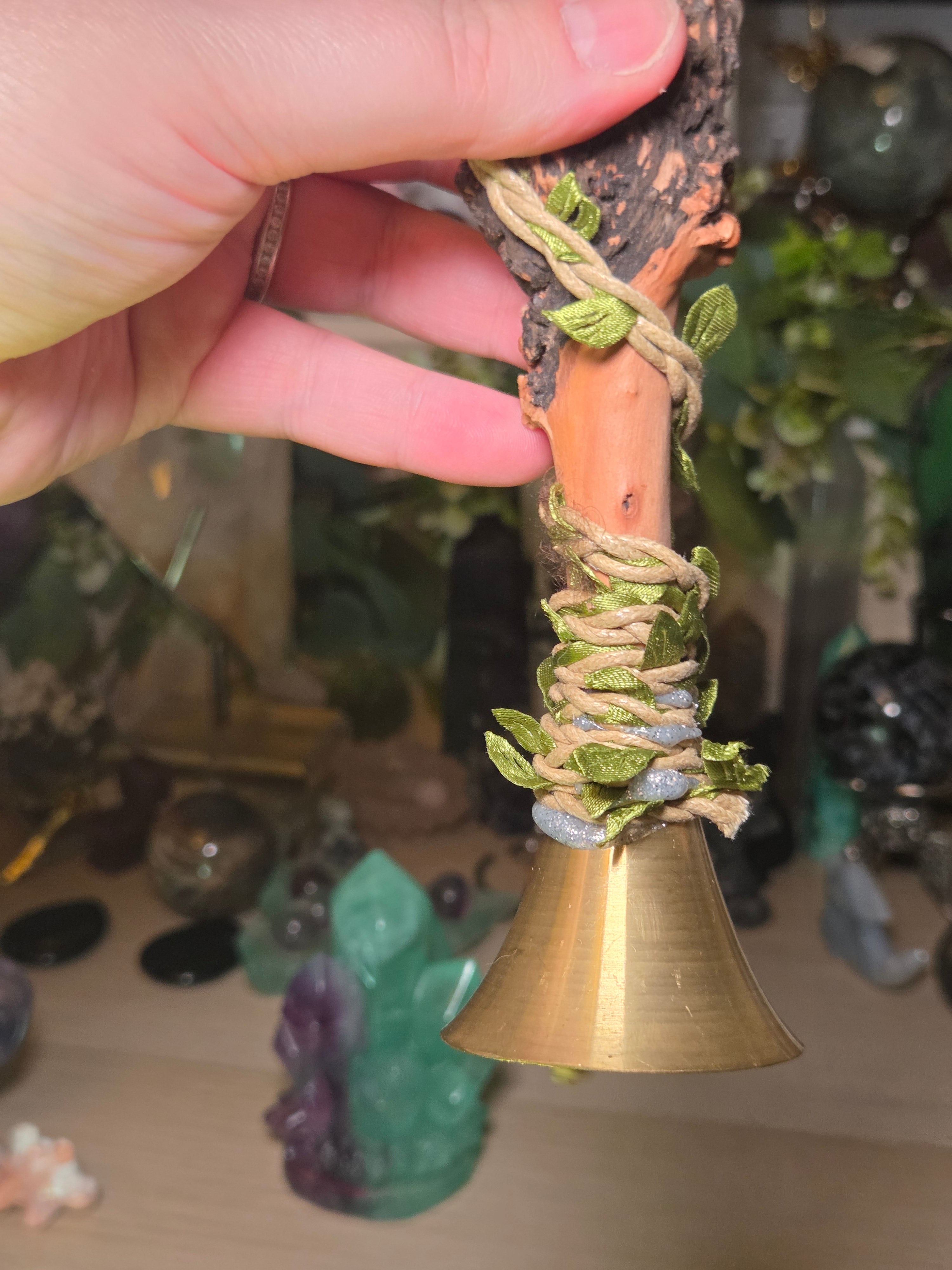 Crystal wand with bell