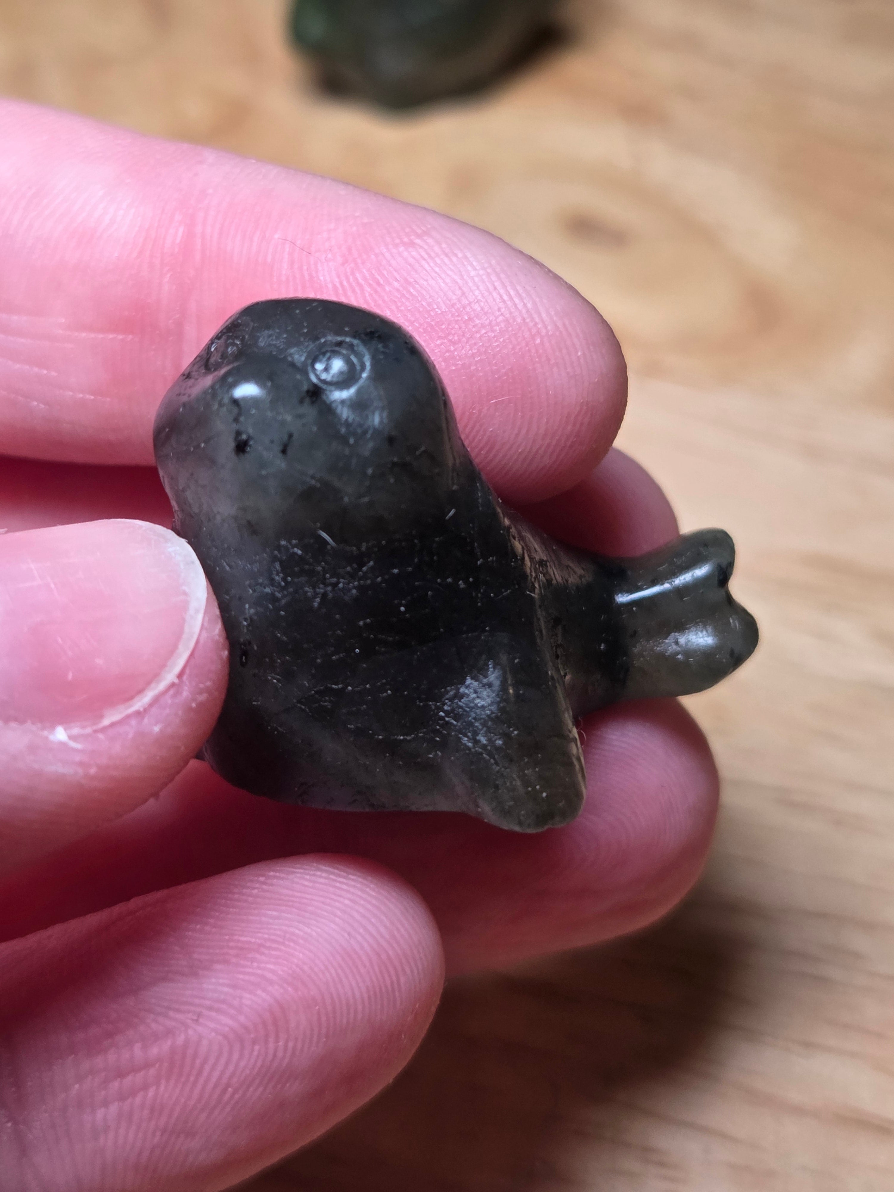 Labradorite crystal Seel carving