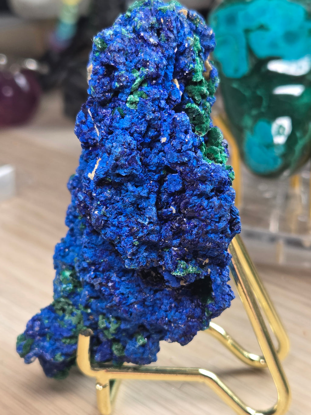 Large Azerite and malicite crystal specimen
