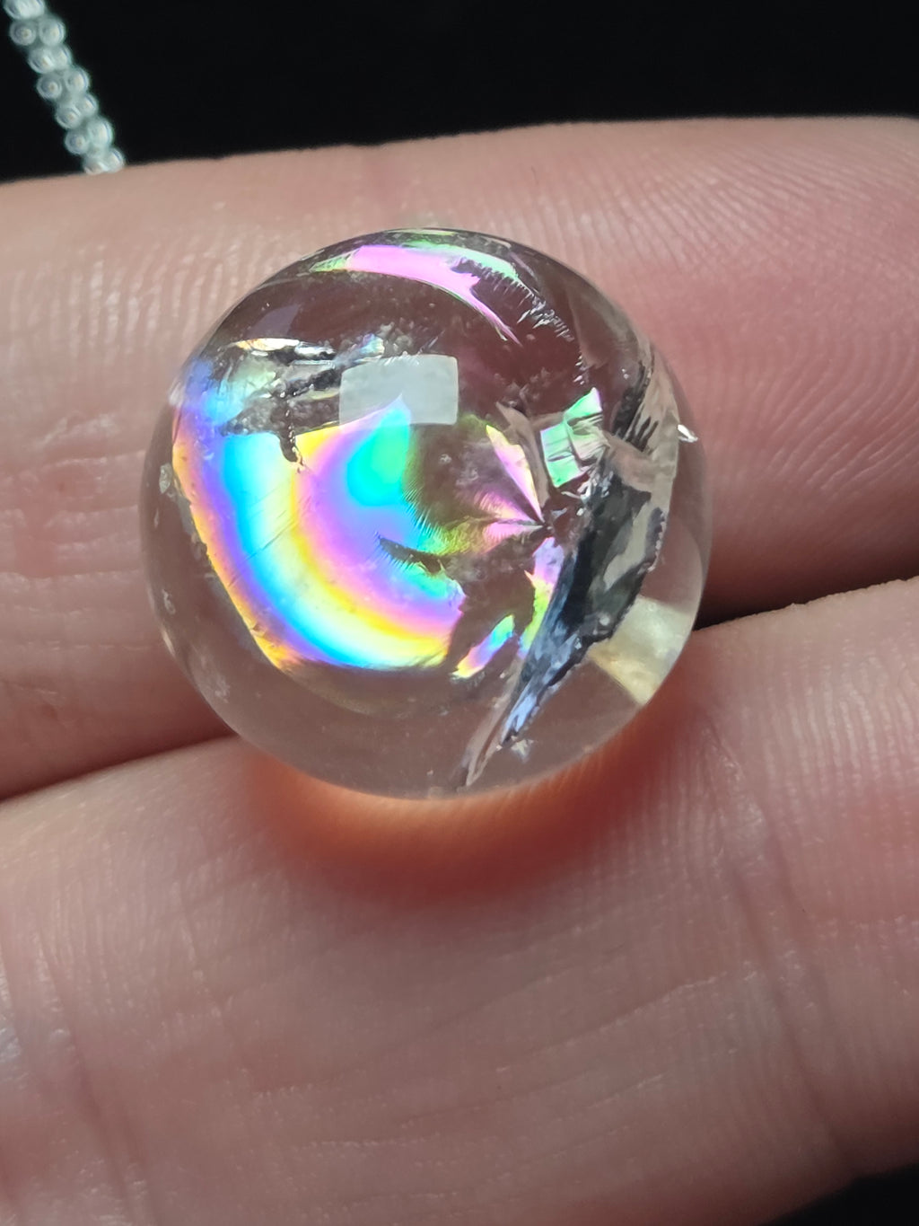 S925 Crystal  sphere necklace
