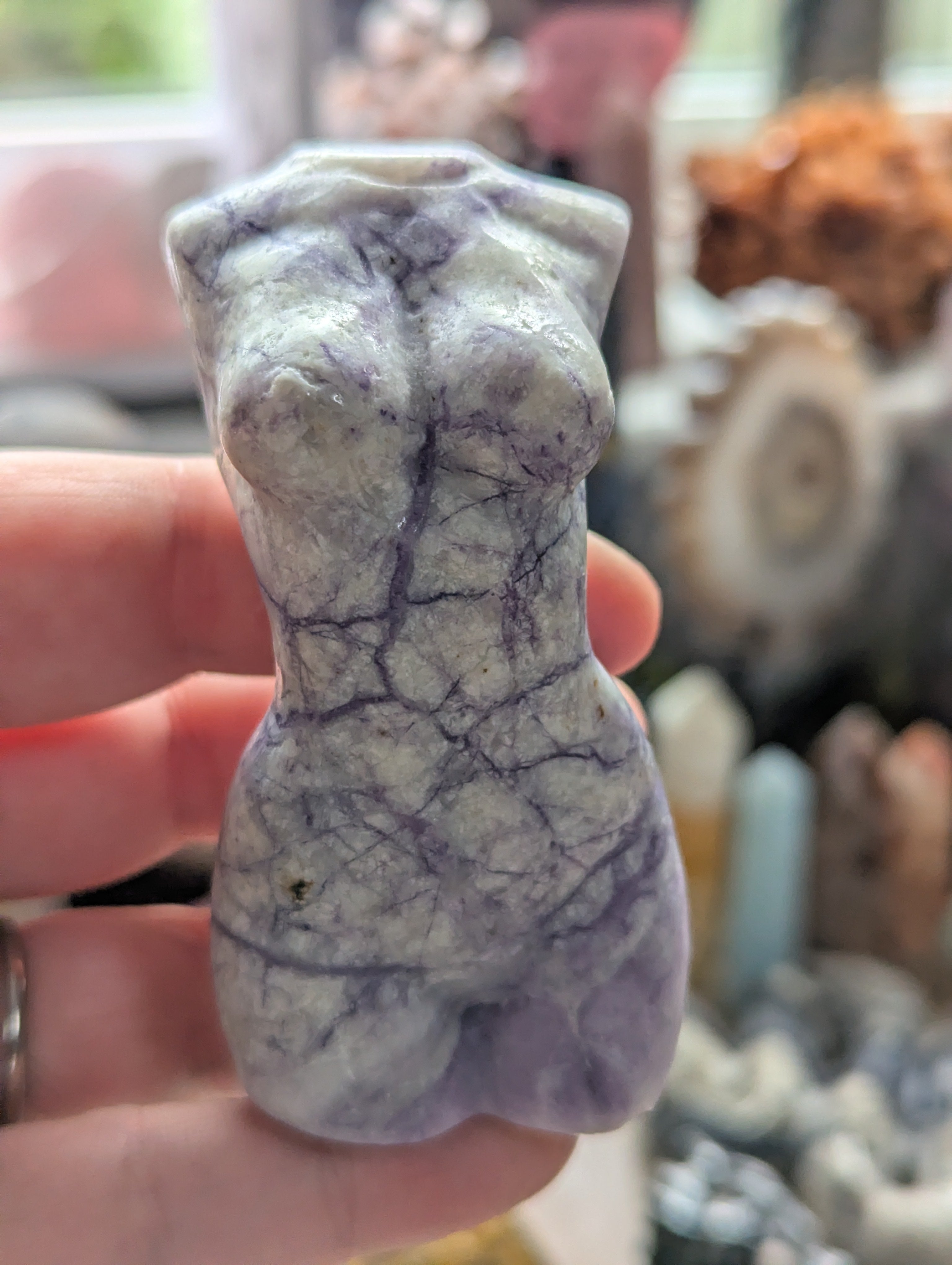 Tiffany stone crystal lady body carving