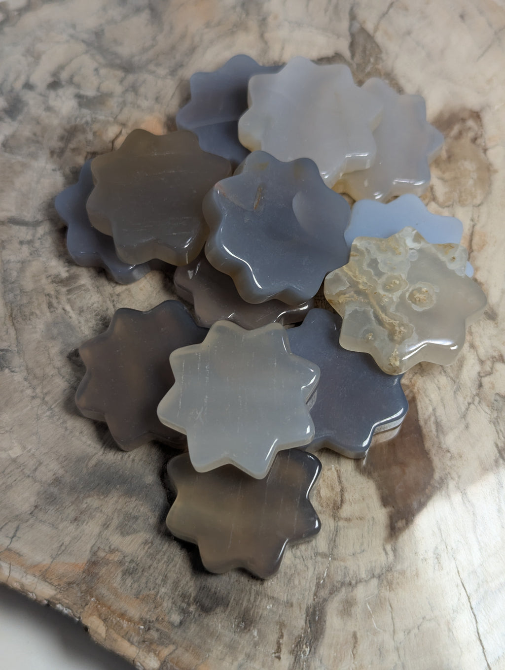 Agate crystal flowers 1 PC