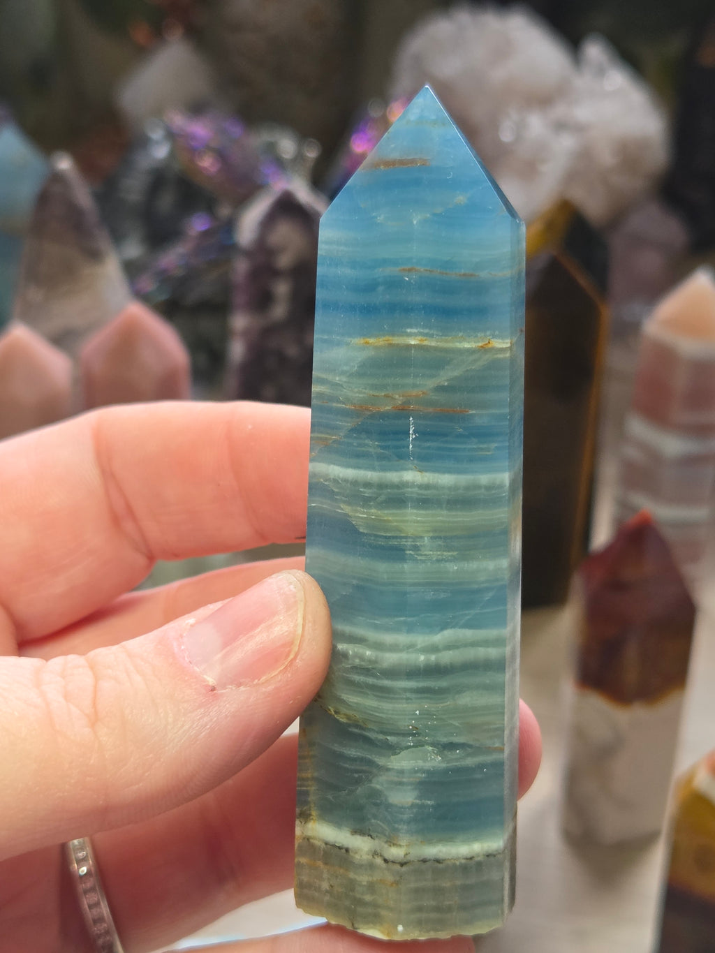 Blue Onx crystal tower