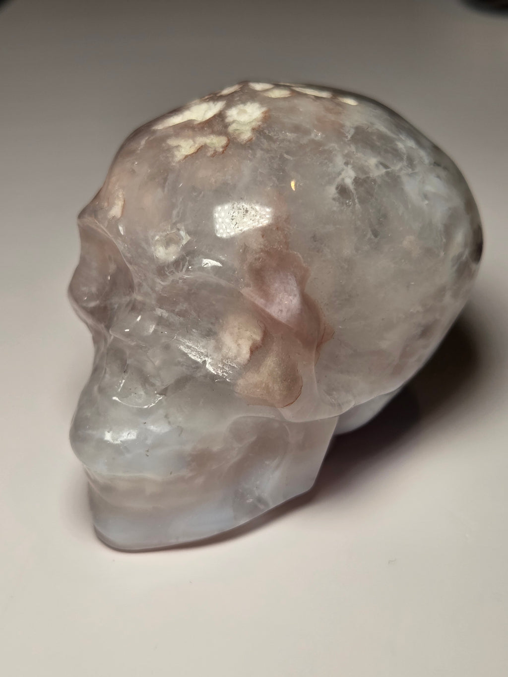 Pink Amethyst with Flowers