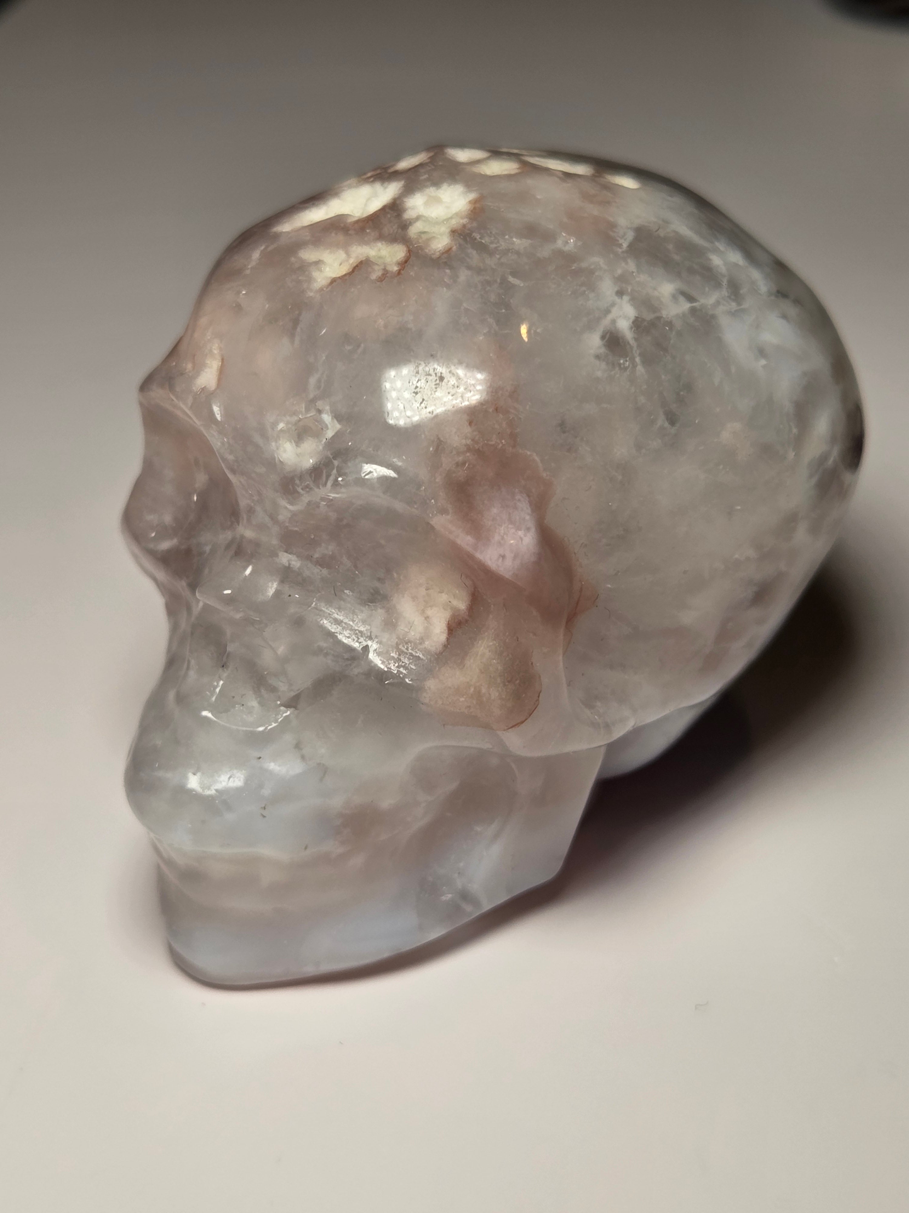 Pink Amethyst with Flowers