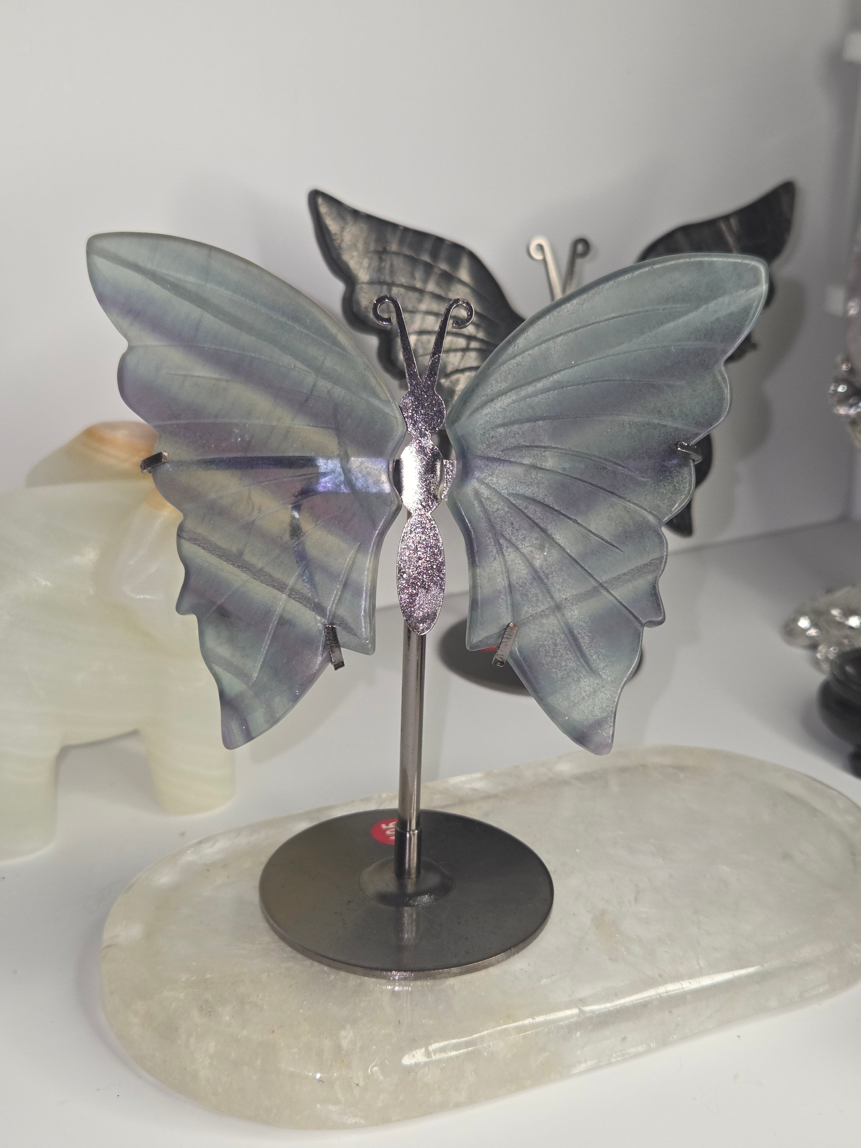 Lavender  flourite crystal butterfly