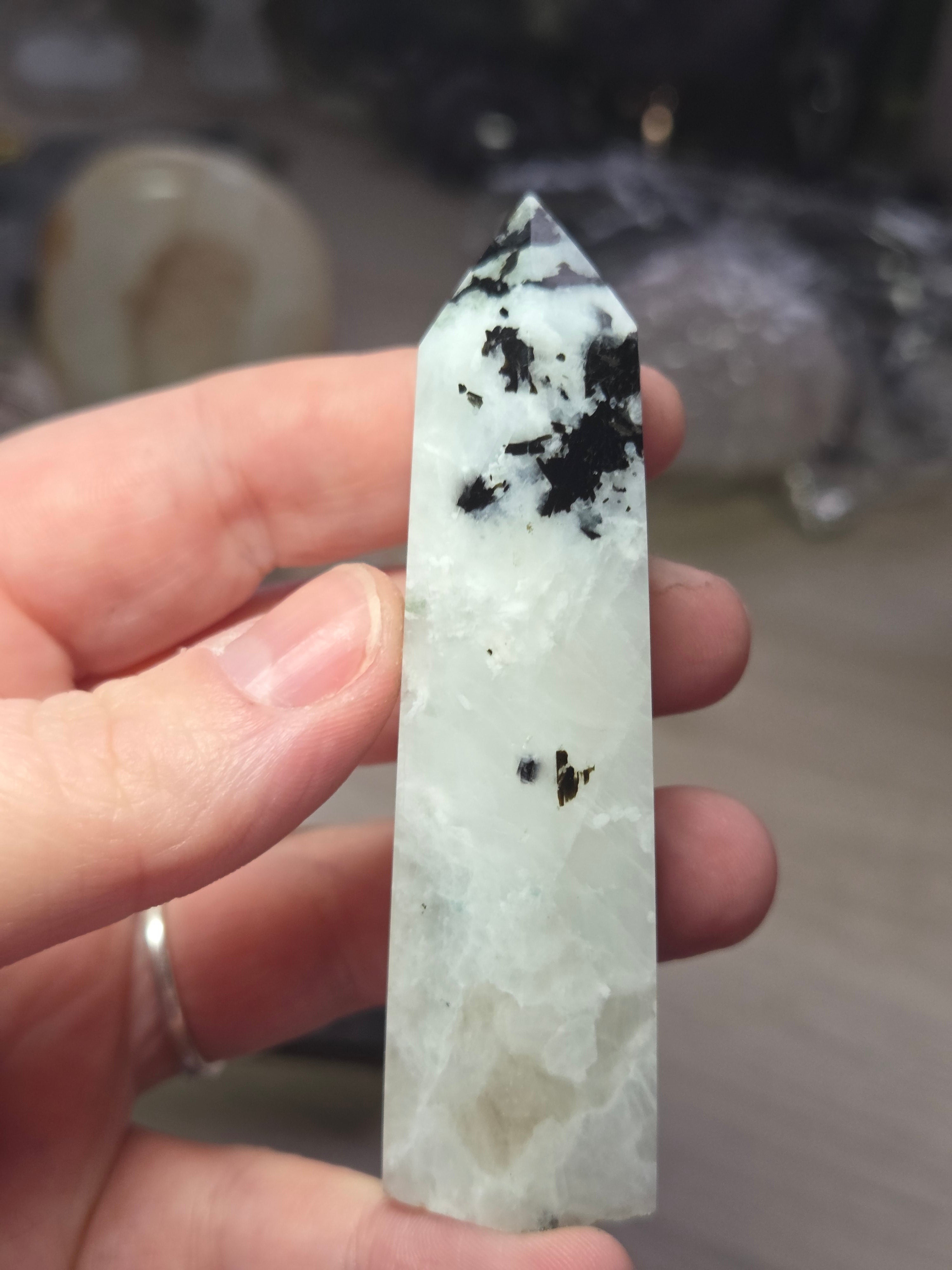 Rainbow moonstone crystal tower
