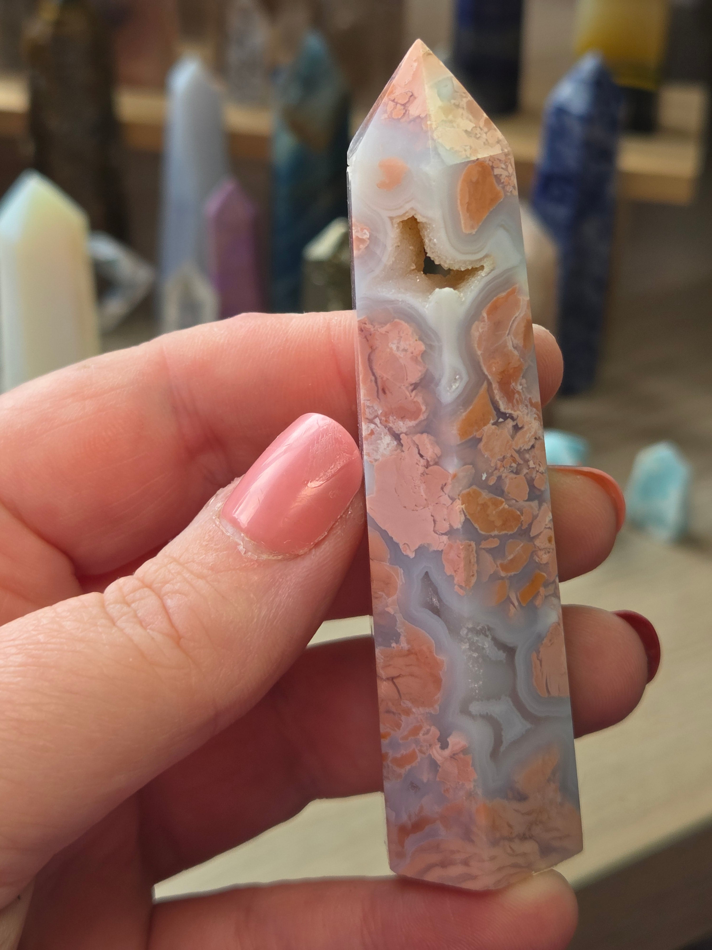 Pink Cotton candy crystal tower