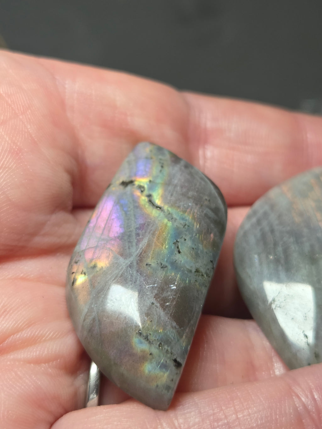 Labradorite crystal cabochon crystals set -B