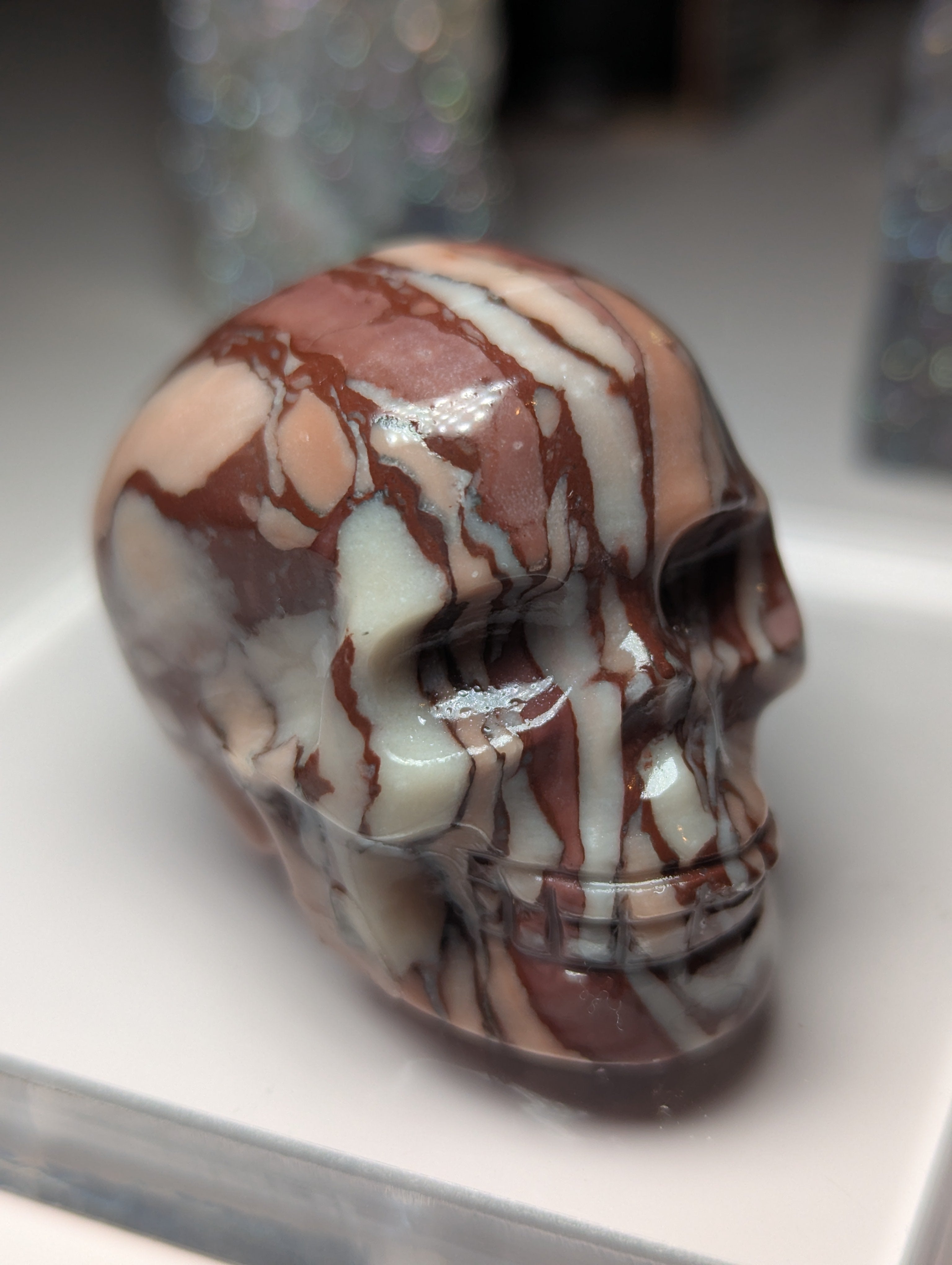 crystal  skull carving