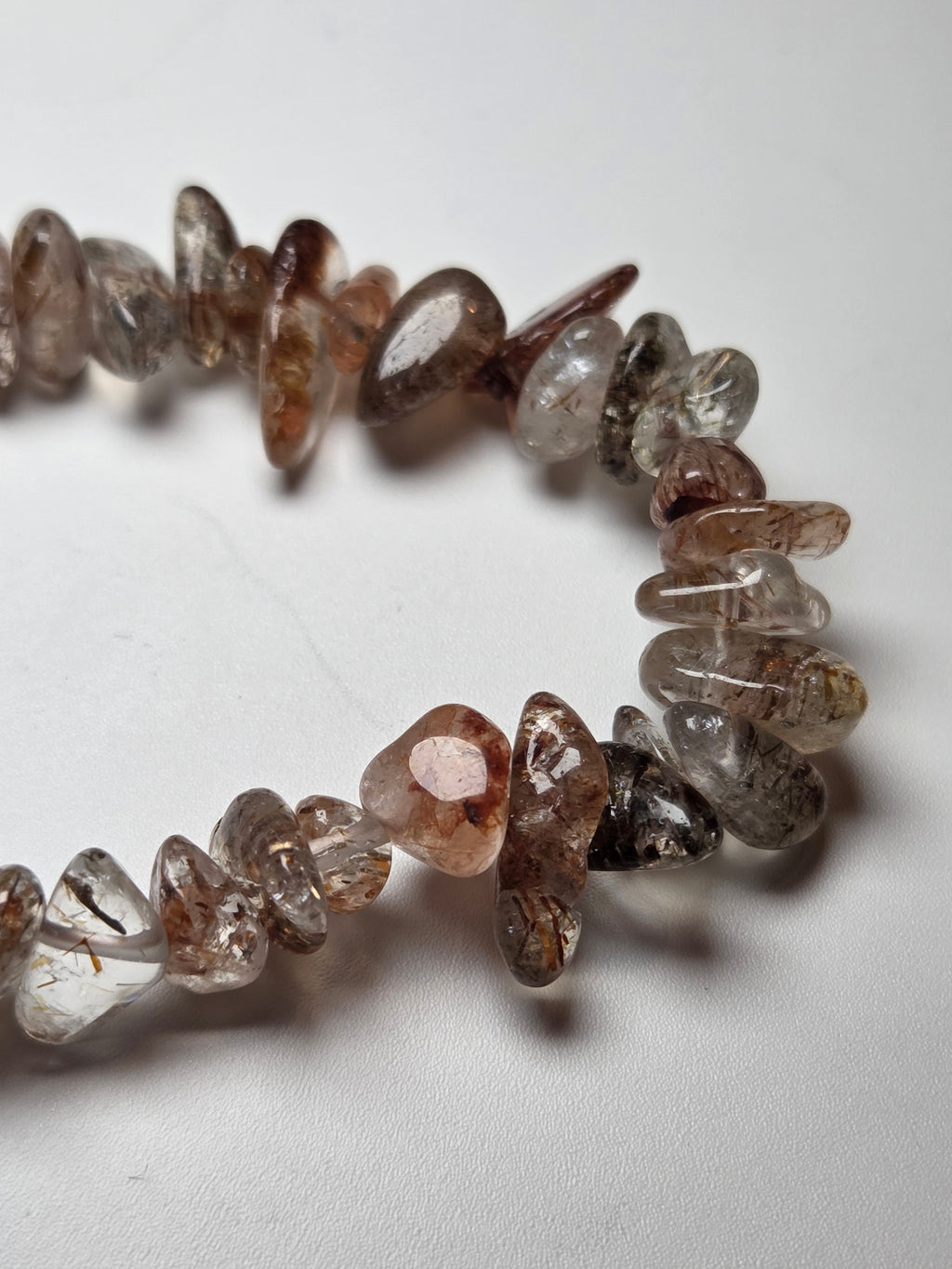 Copper rutile crystal bracelet