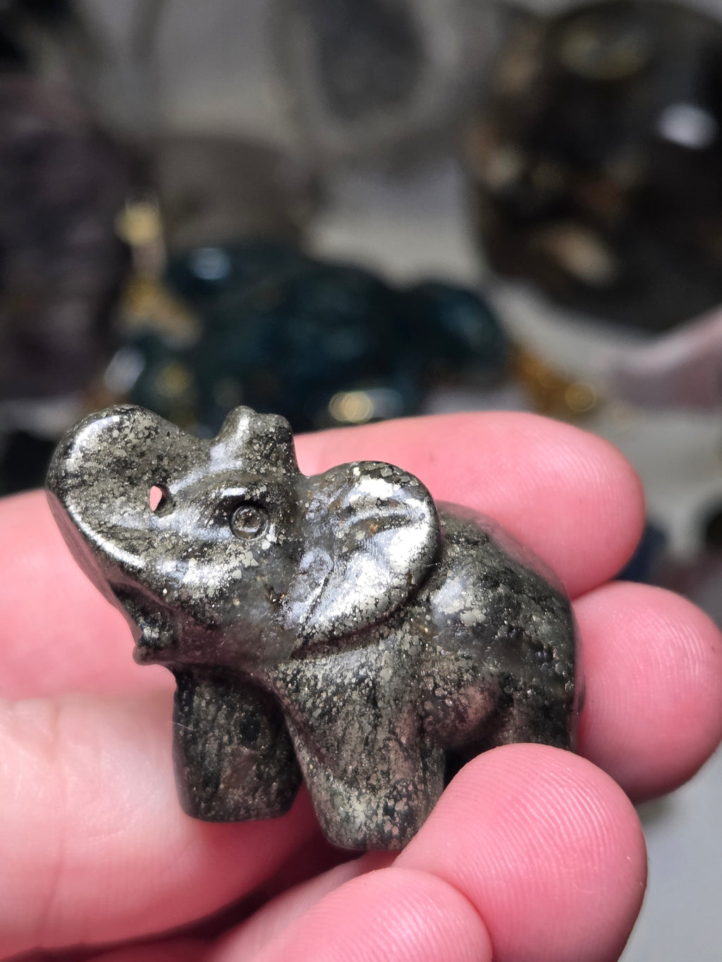 Crystal Elephant carving