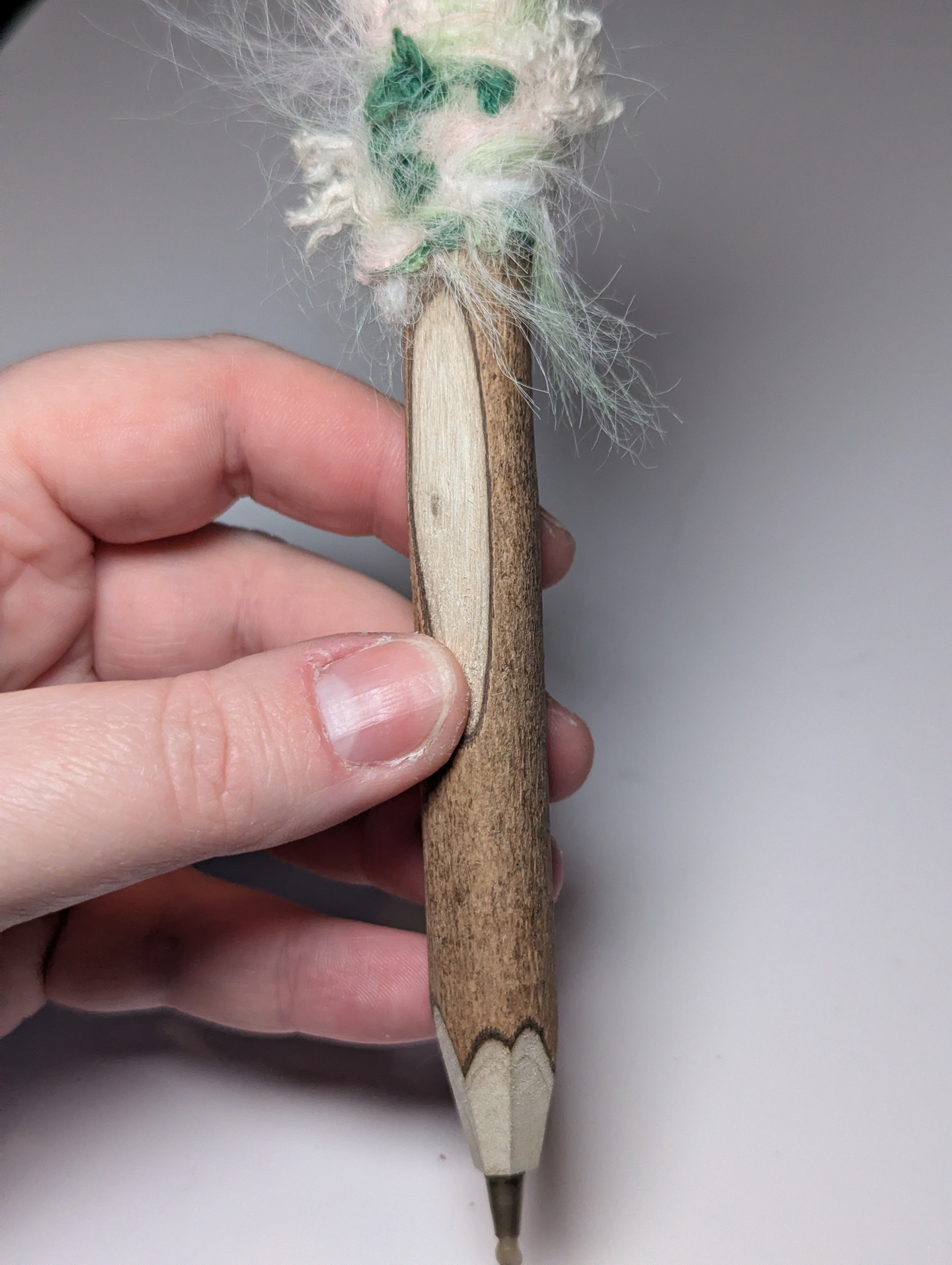 Clear quartz crystal pen