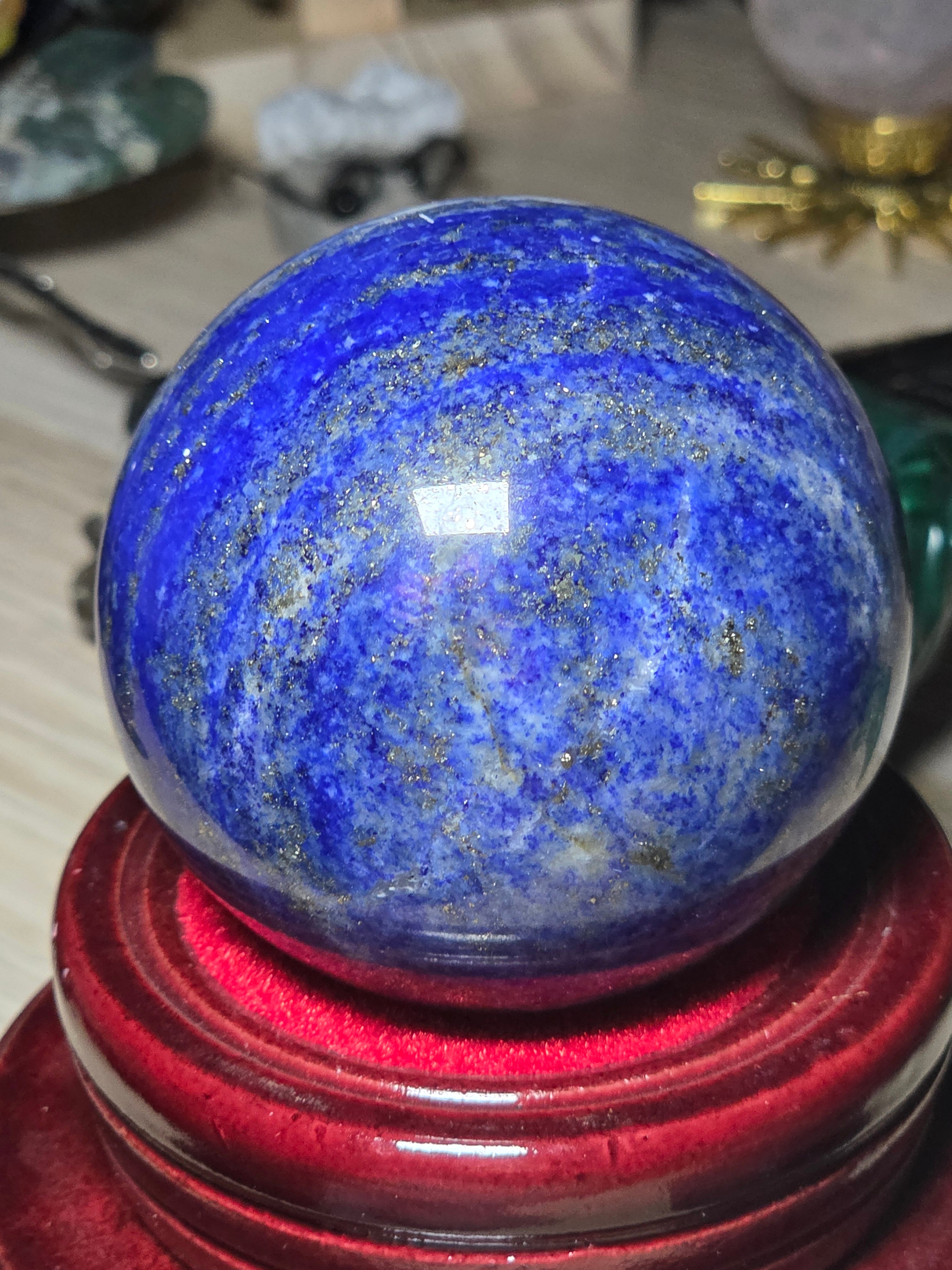 Amazing  high quality crystal  Lapis Lazuli sphere