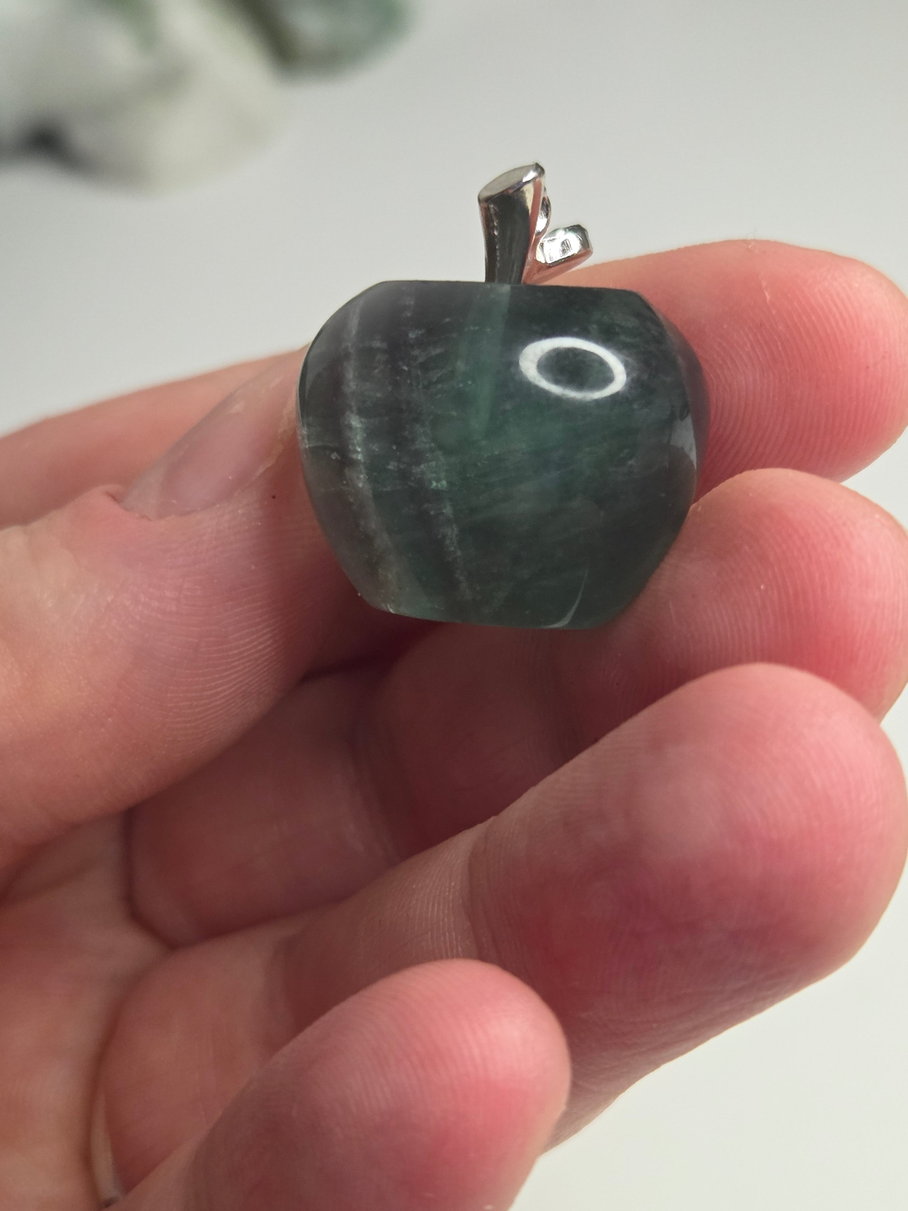 Flourite  crystal apples can be made into pendants