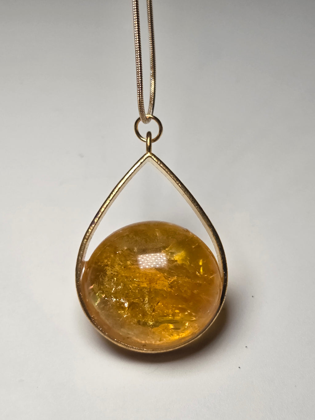 Citrine crystal handmade necklace