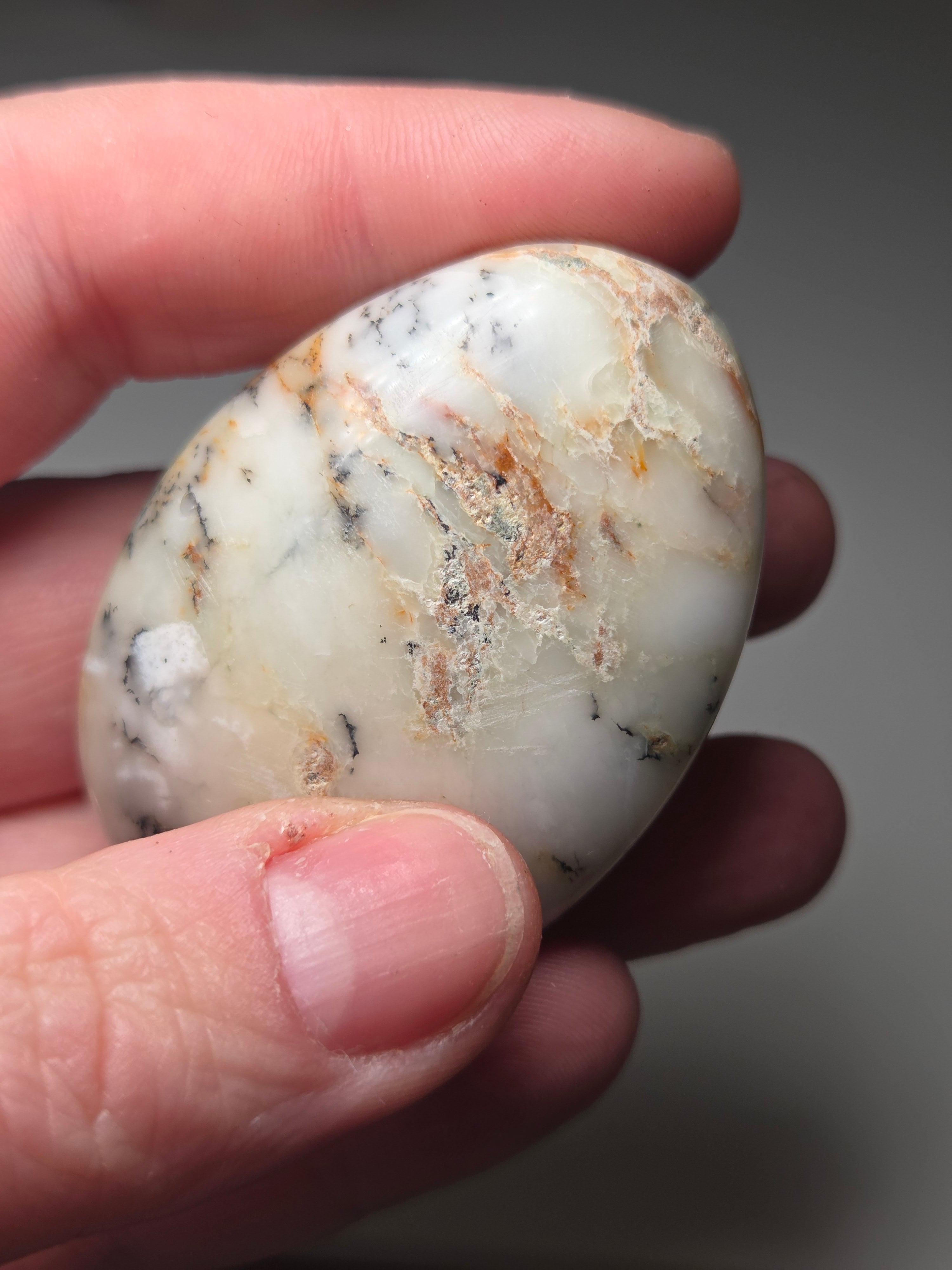Dendritic crystal opal Palm stone