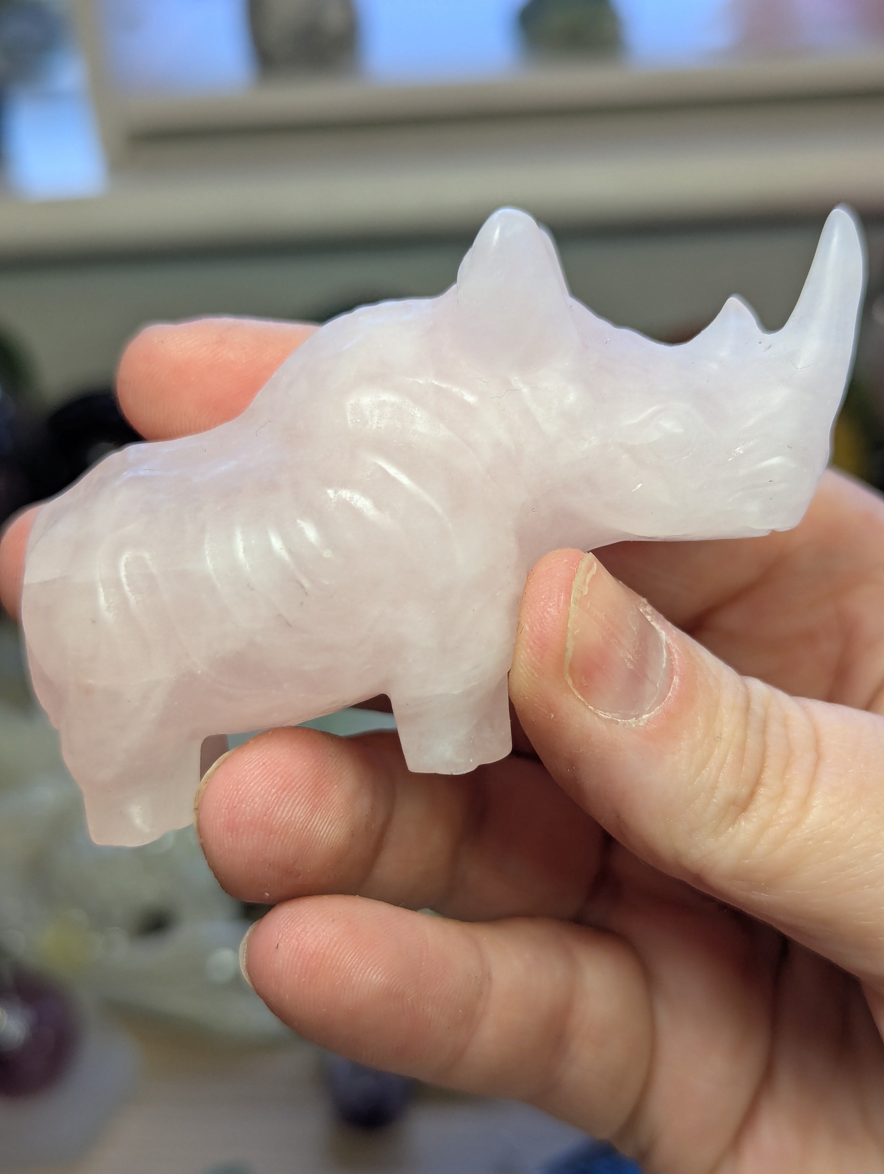 Rhyno crystal carving