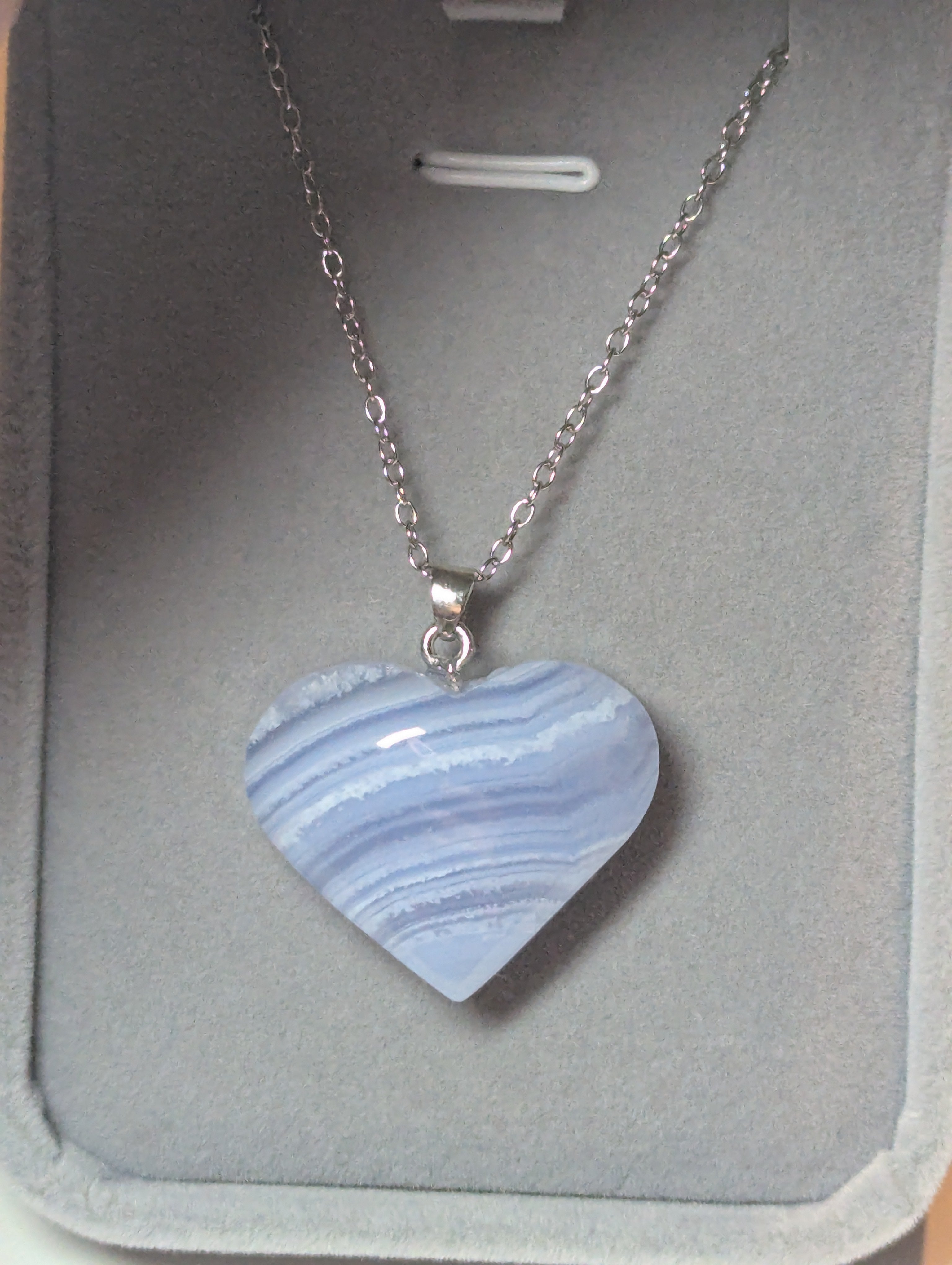 Blue lace handmade necklace