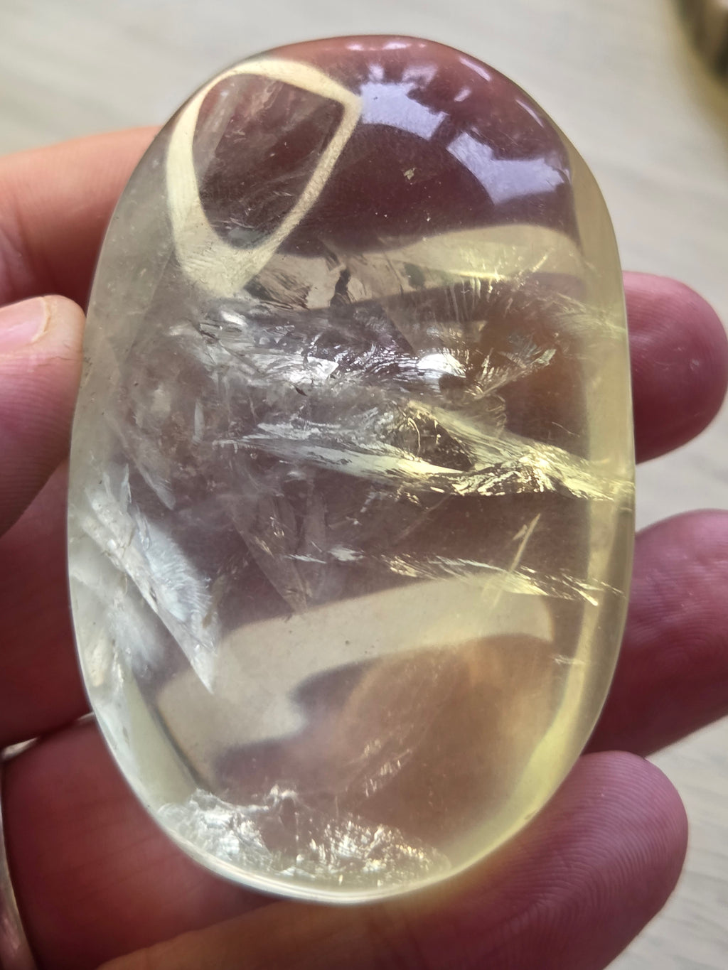 Natural Citrine crystal palm stone grade AAAA