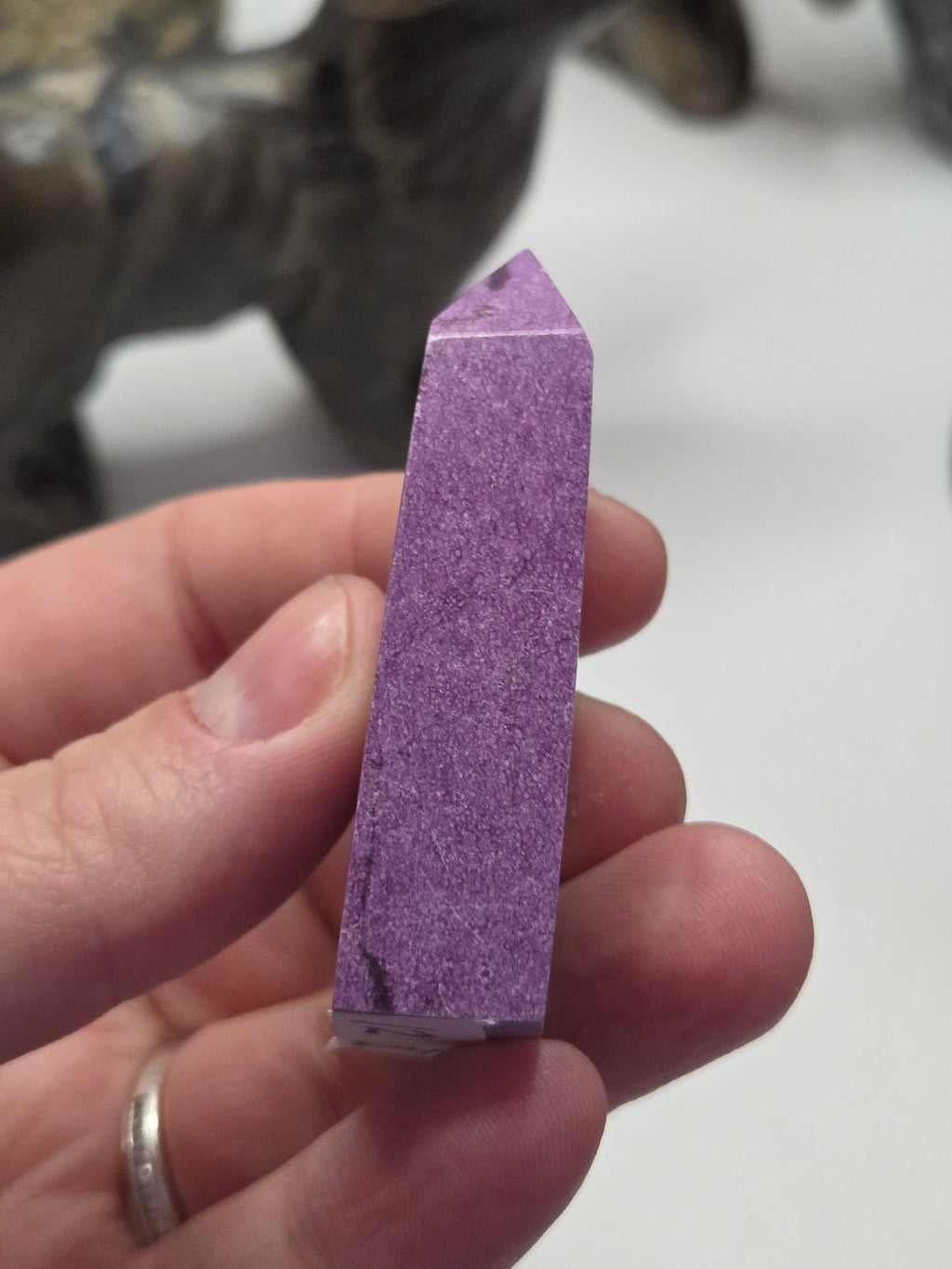 Stichtite crystal tower