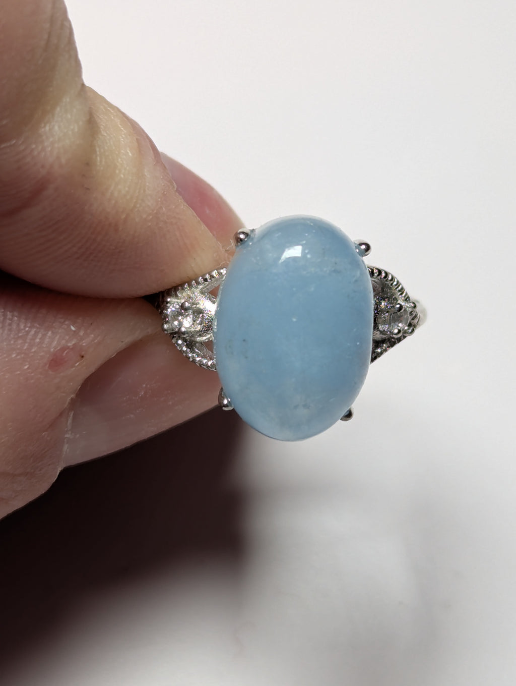 Aquamarine Adjustable s295 ring
