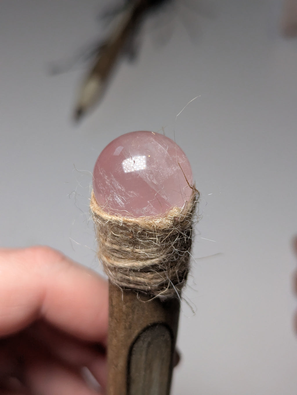 Clear quartz crystal pen