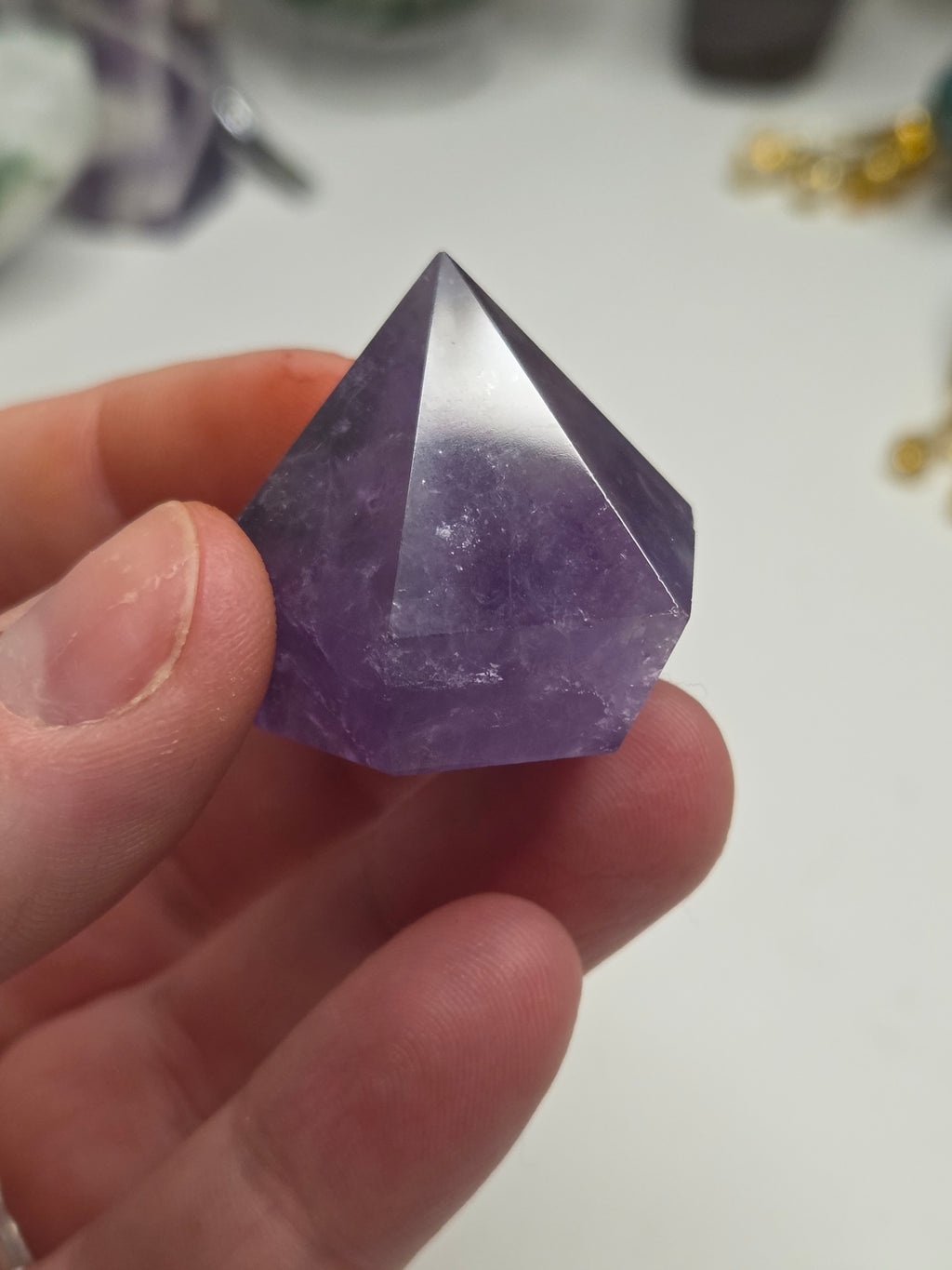 Purple Amethyst crystal cupcake