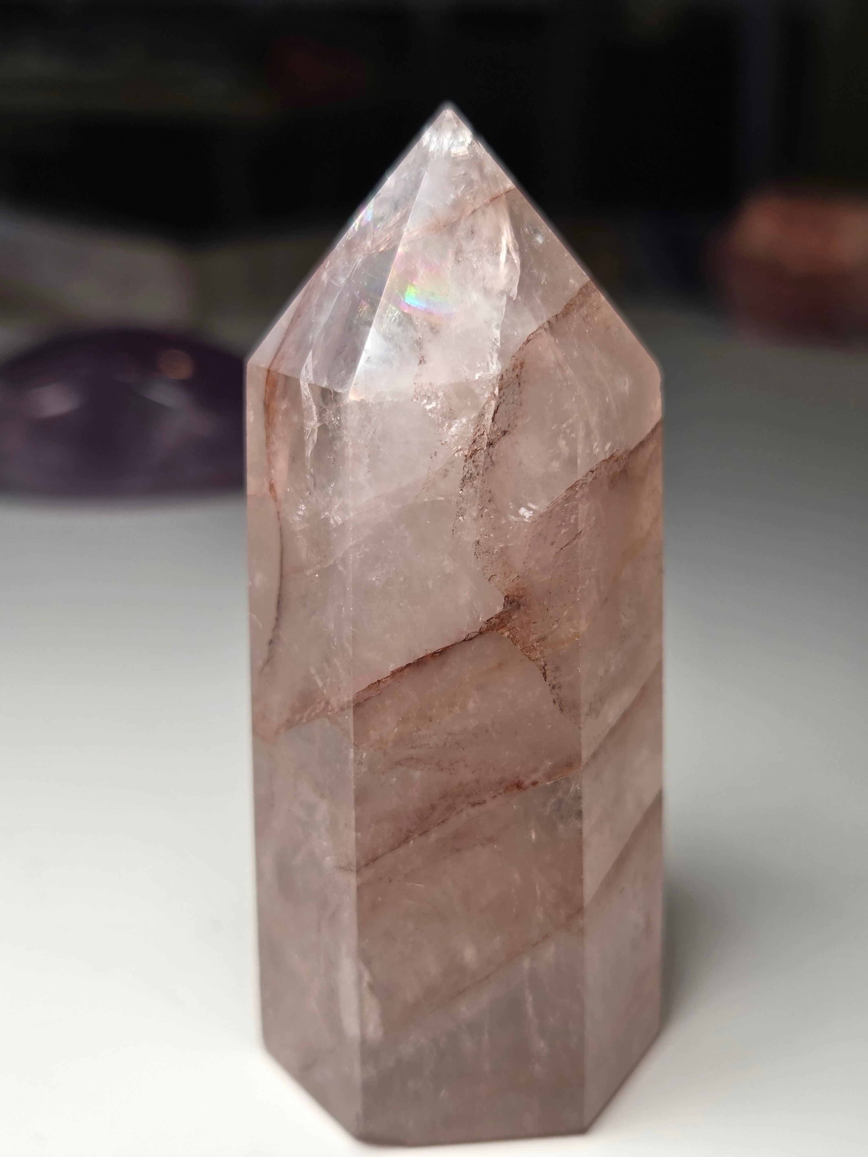 Fire quartz crystal tower