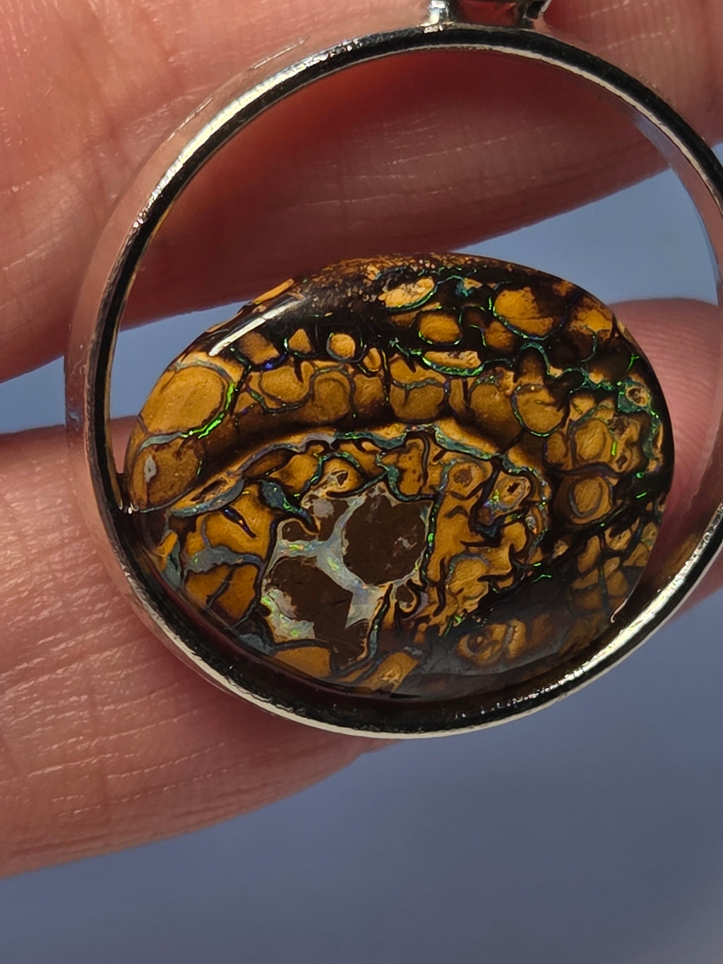Australian bolder opal high-quality necklace