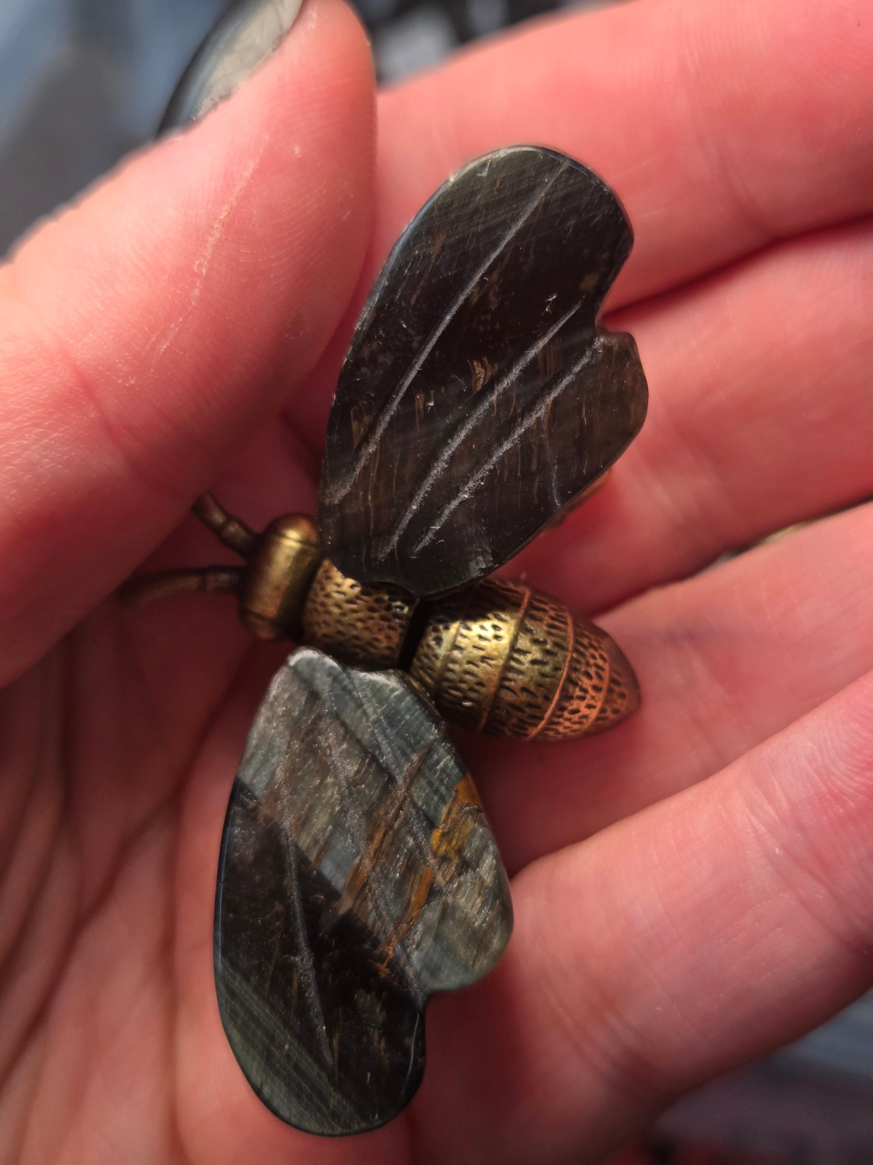 Small Crystal  bee carvings