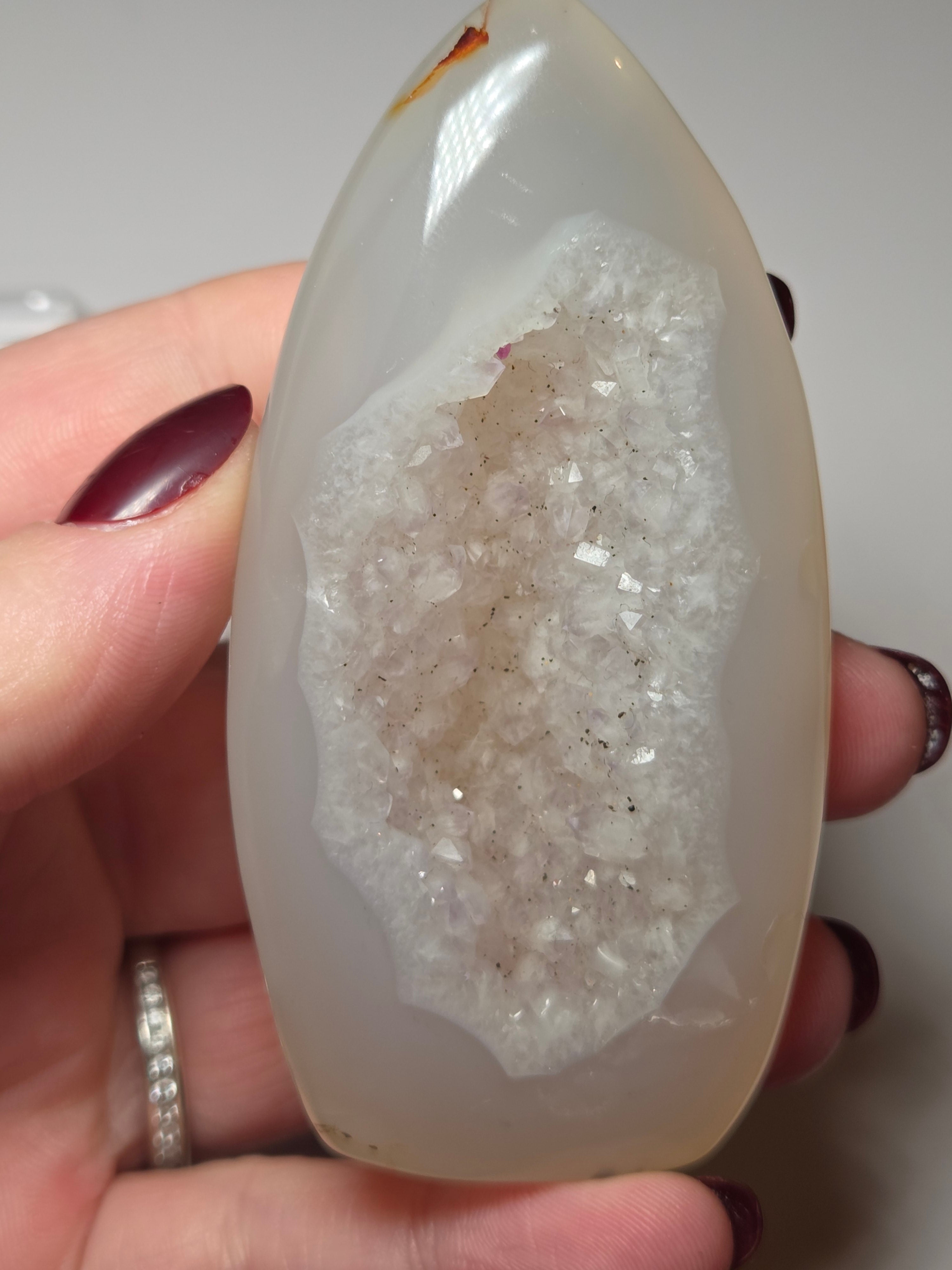 Beautiful Large Duzy crystal Agate freeform