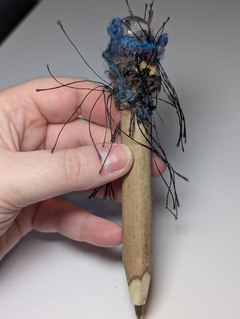 Clear quartz crystal pen