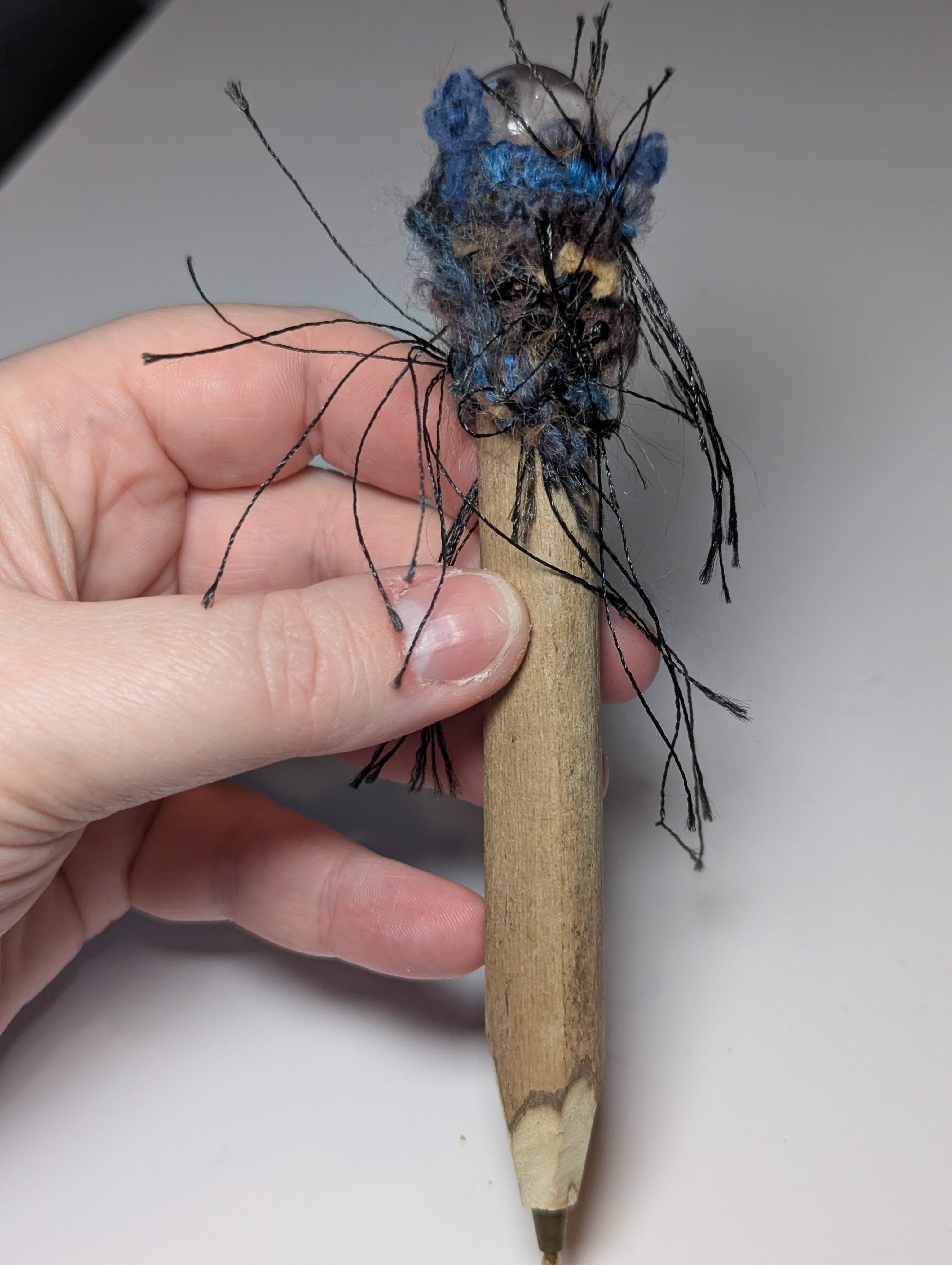 Clear quartz crystal pen