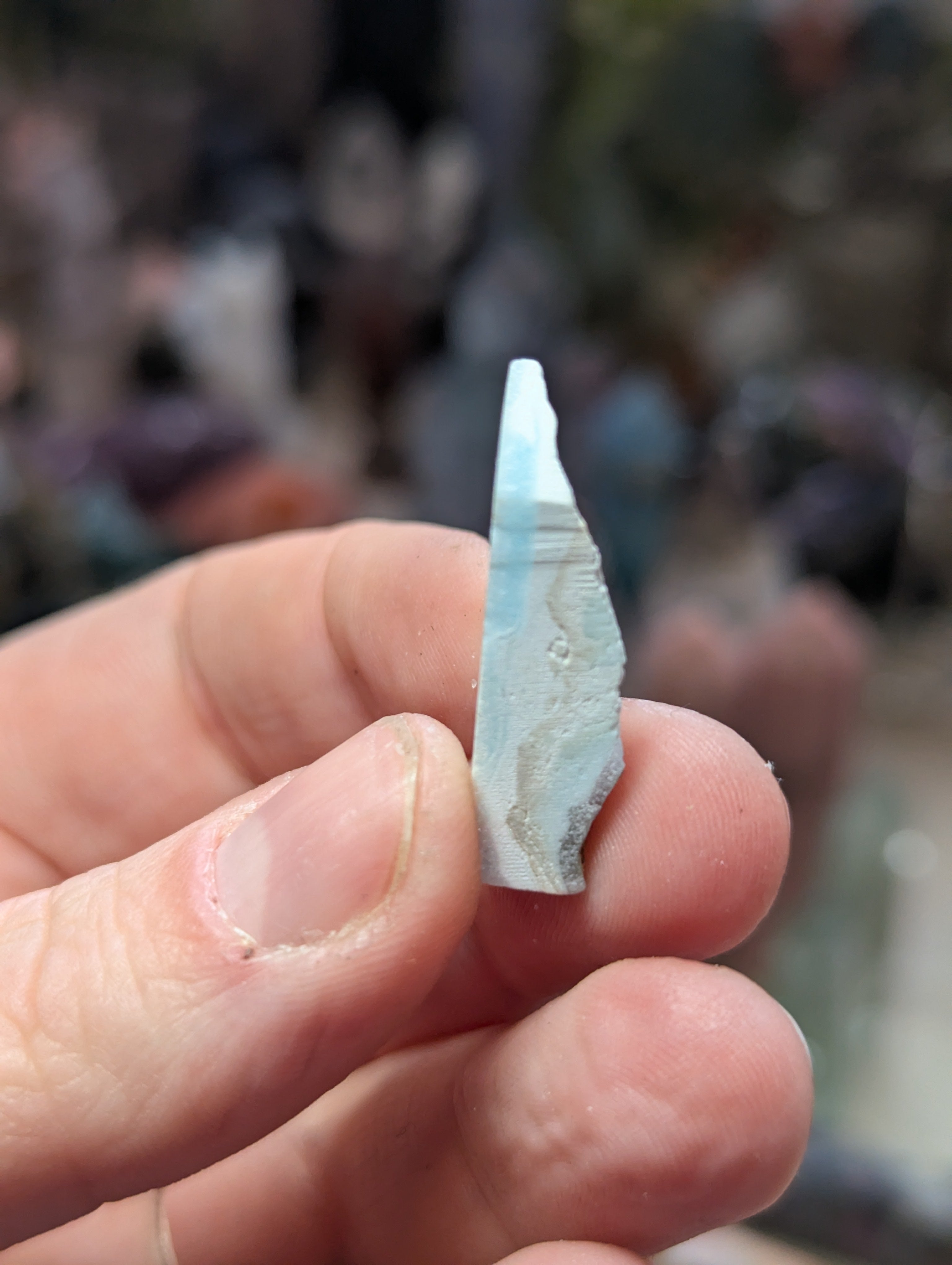 Raw Larimar crystal tower