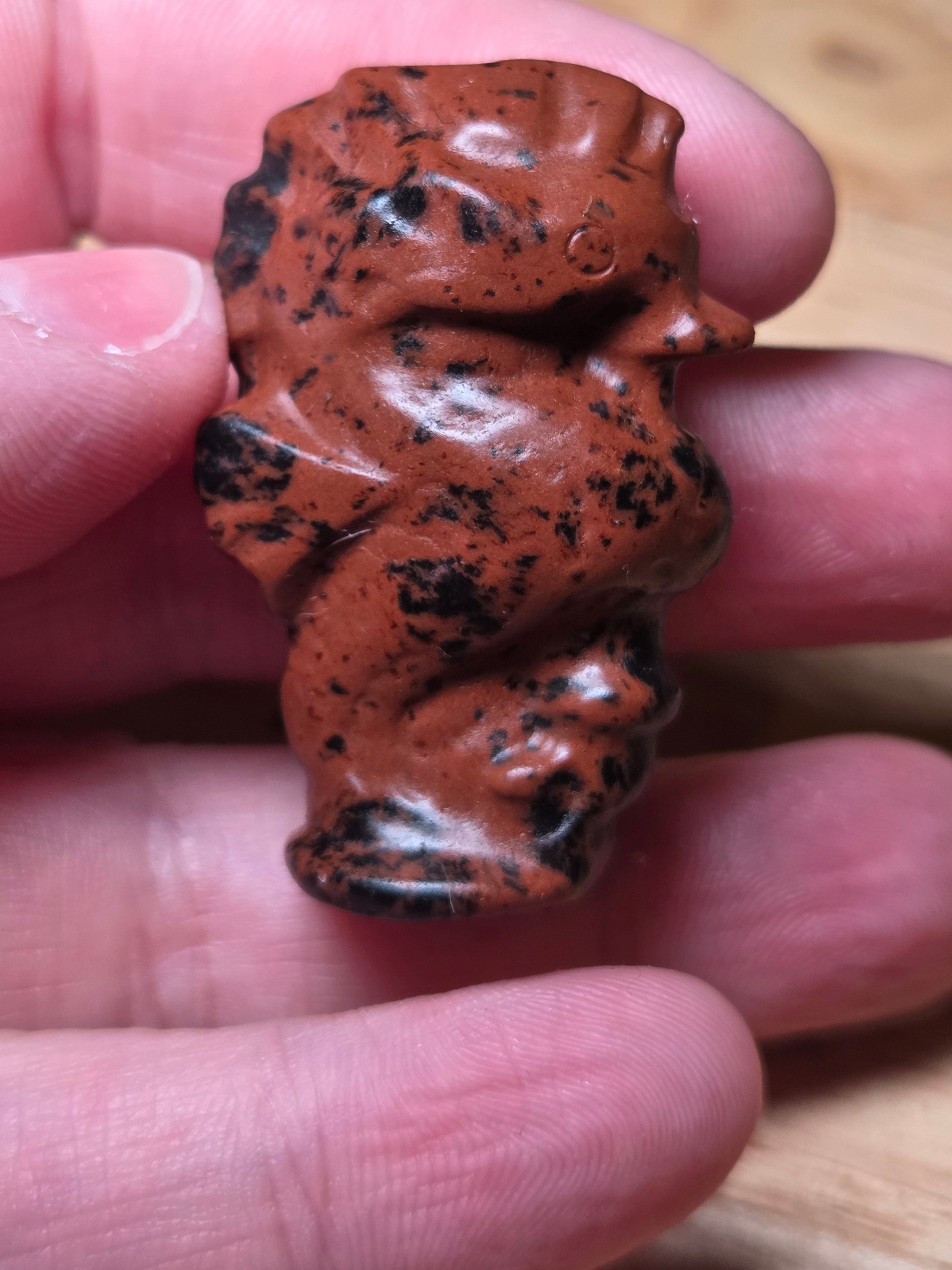 Mahogany Obsidian crystal sea horse