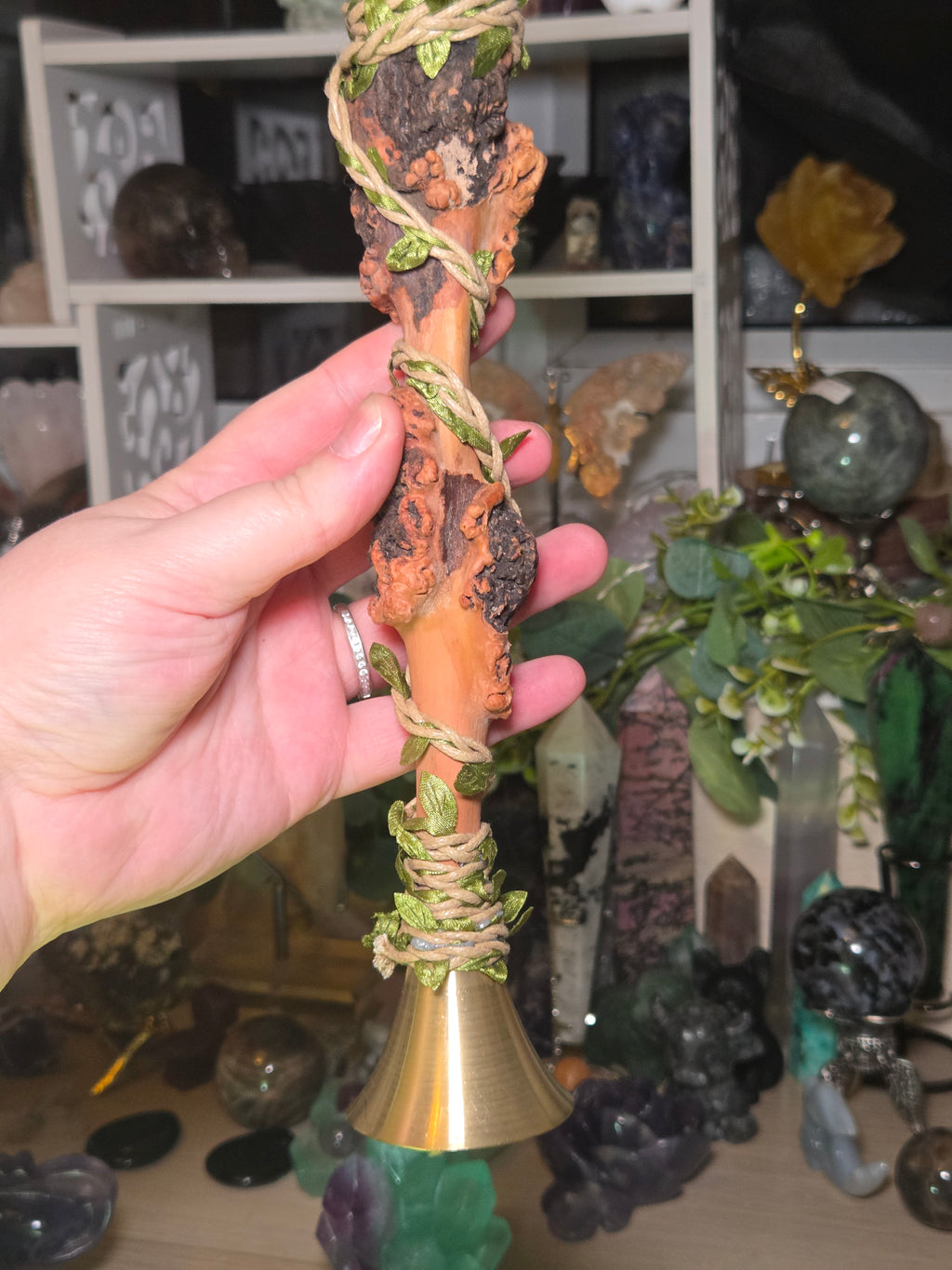 Crystal wand with bell