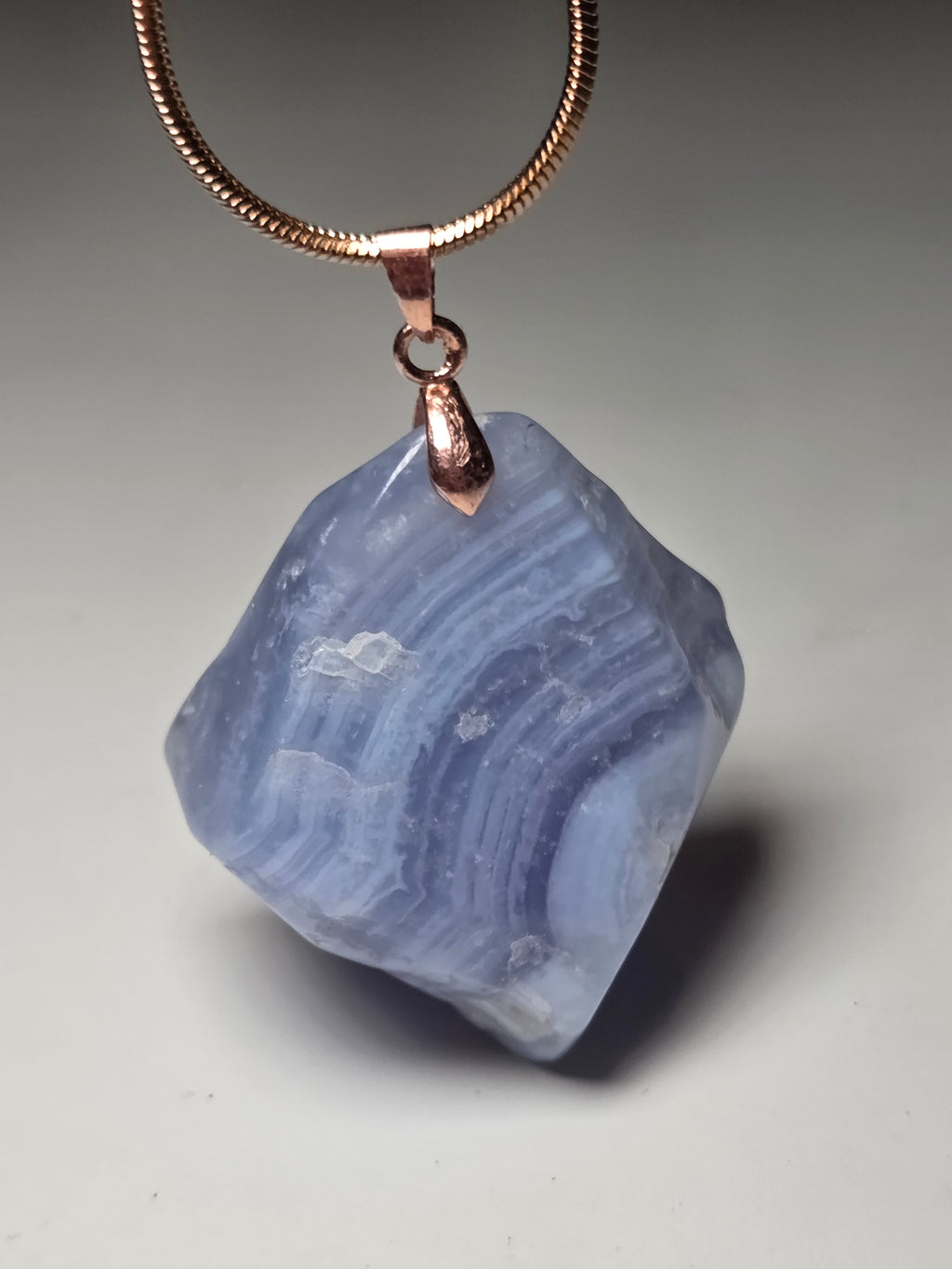 Blue lace handmade necklace