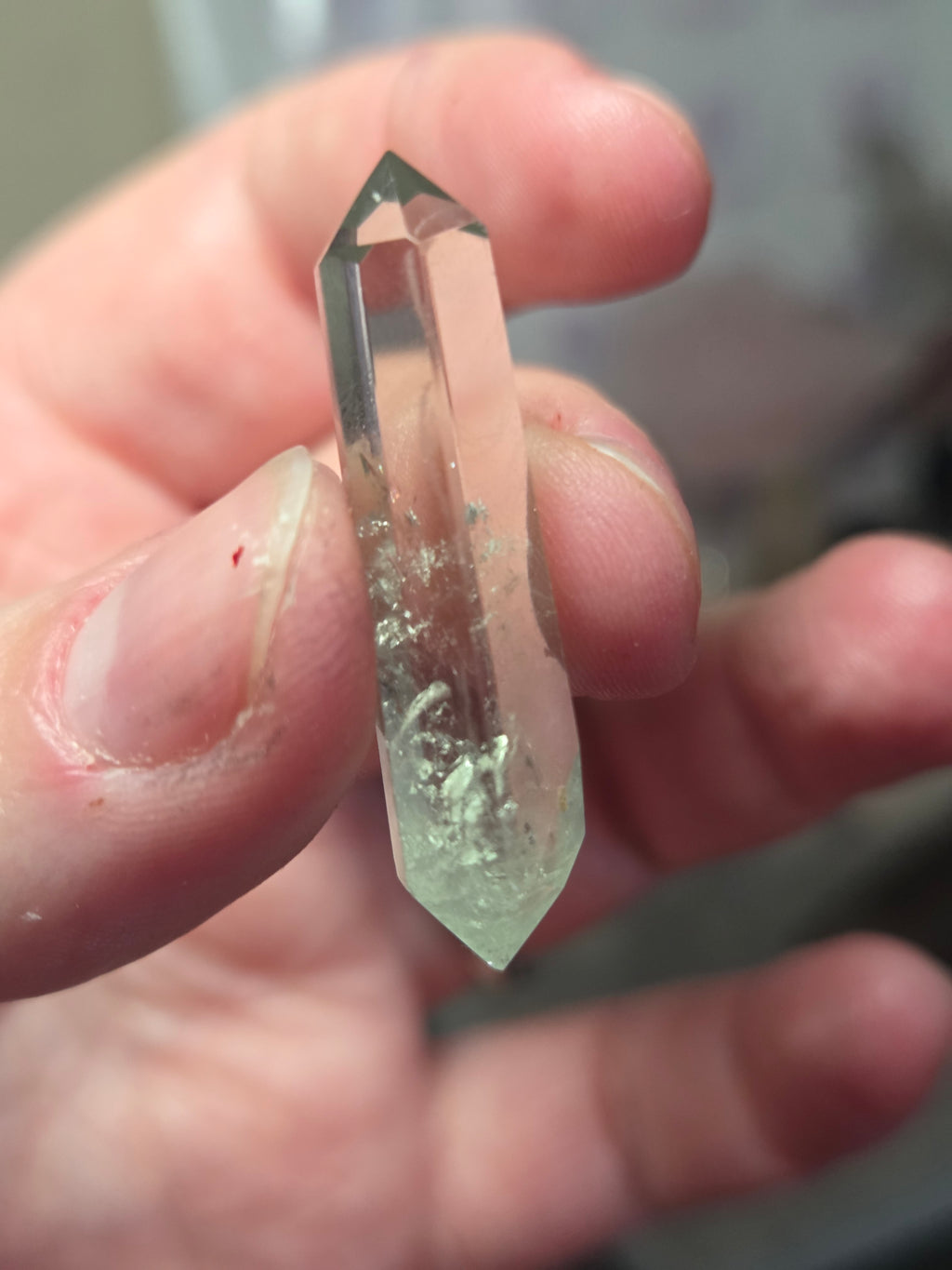 Prasiolite quartz crystal DT
