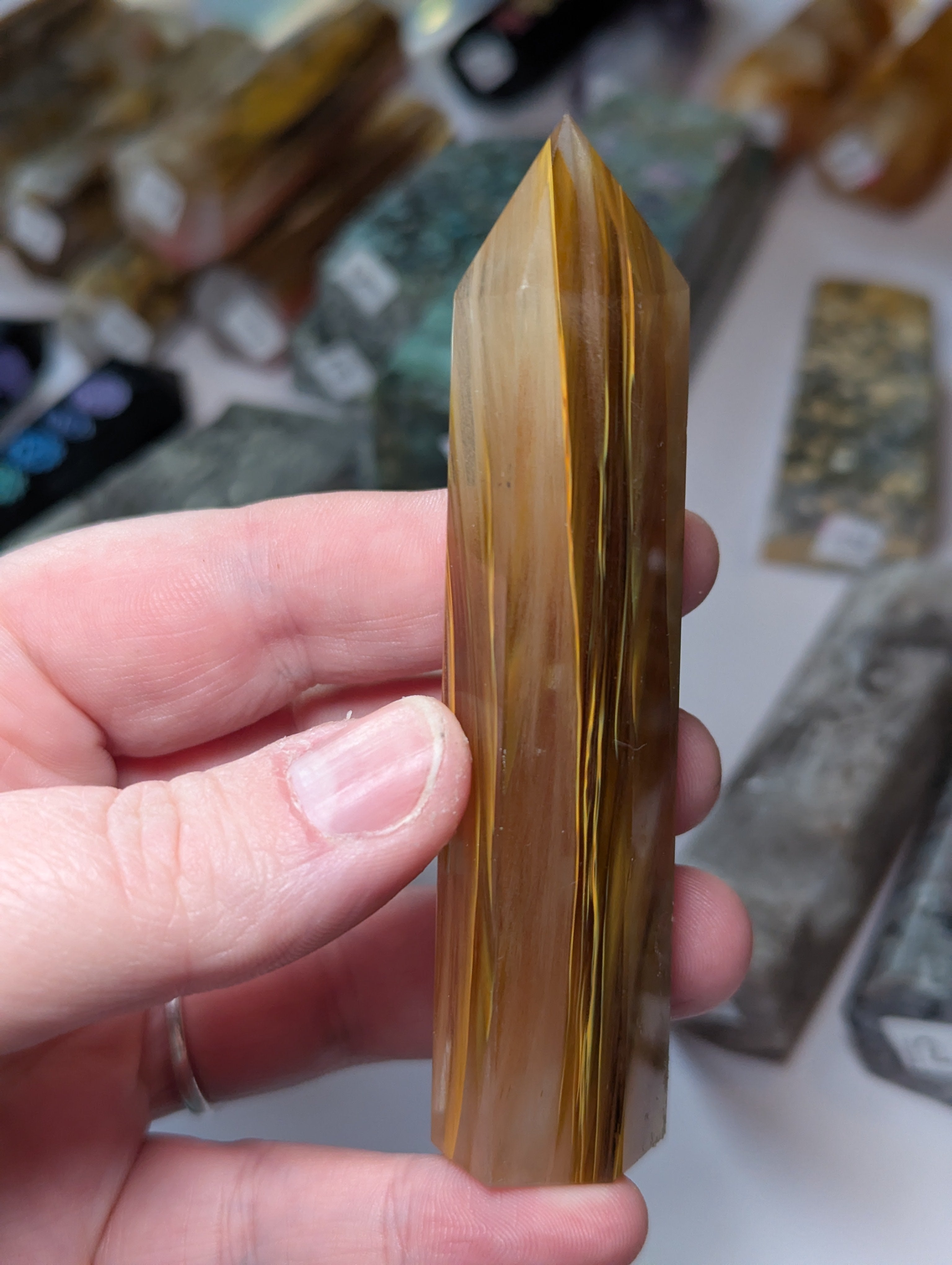 Smelling quartz crystal tower