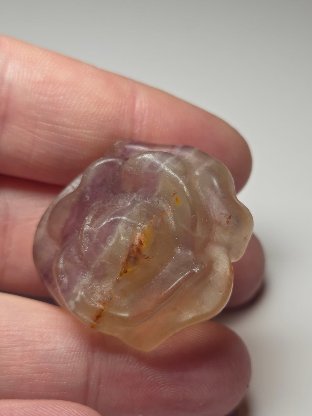 Rainbow flourite crystal flower