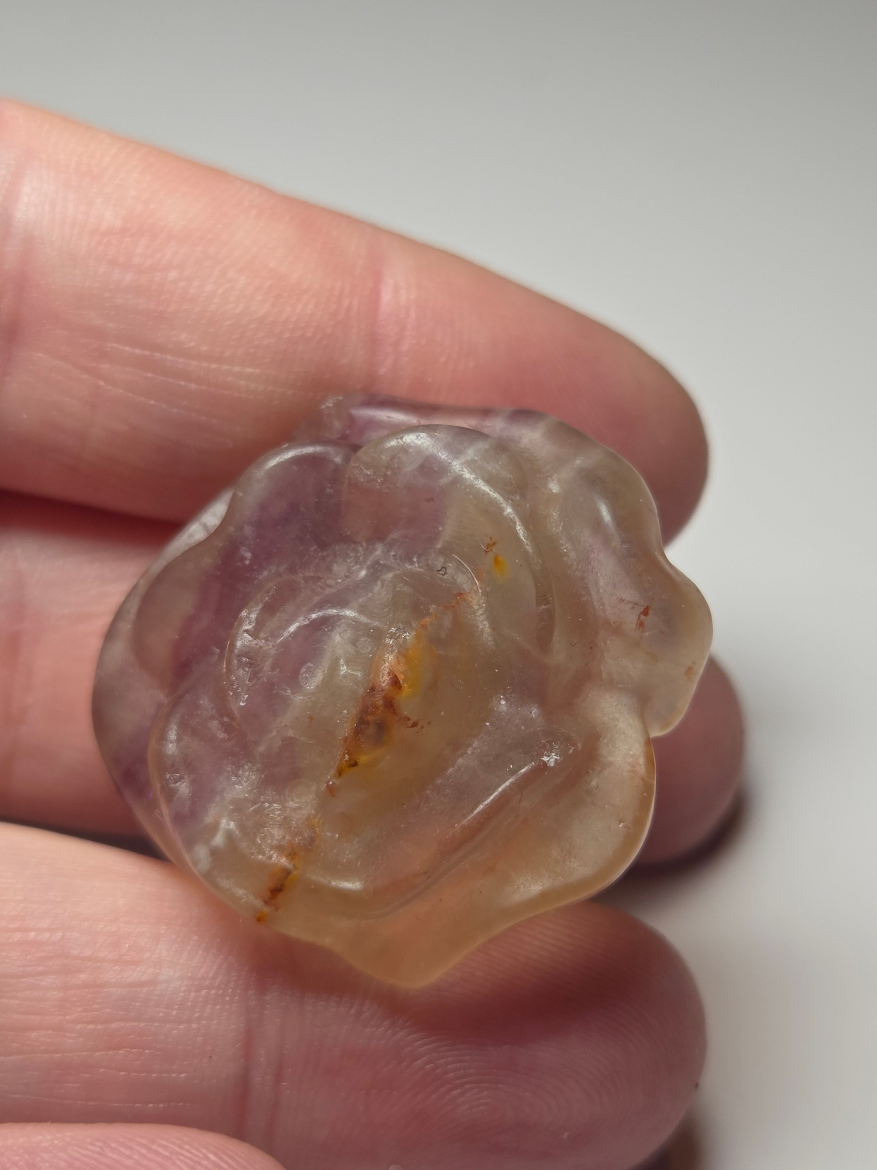 Rainbow flourite crystal flower