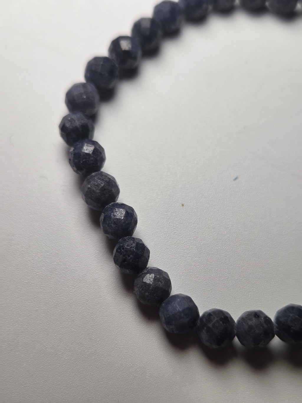 Genuine Sapphire round faceted bracelet