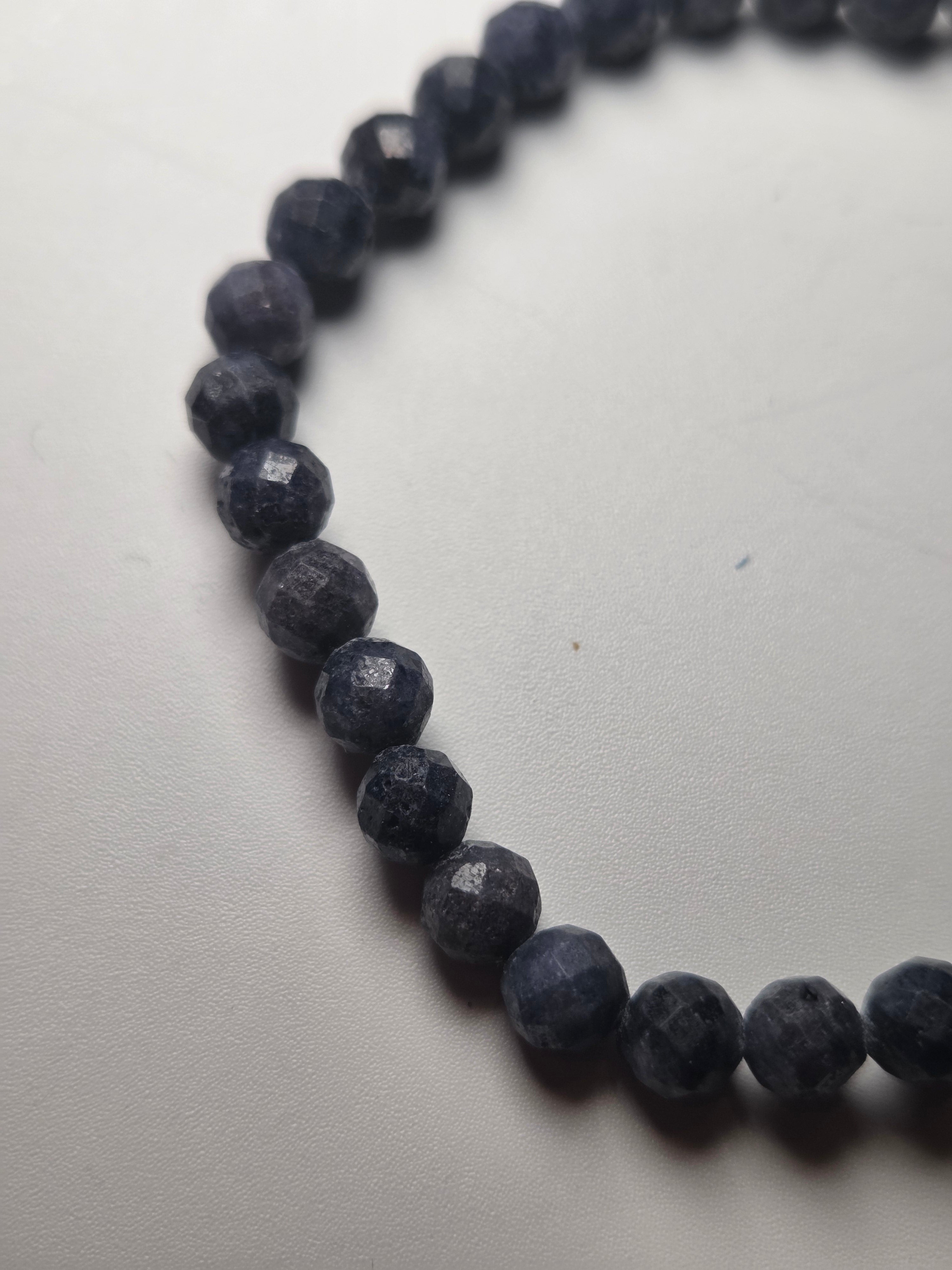 Genuine Sapphire round faceted bracelet