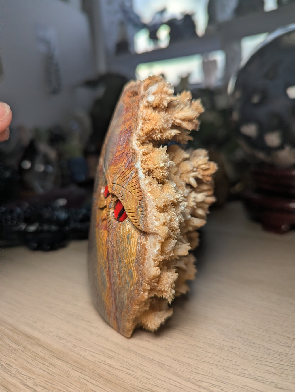 Owl crystal specimen