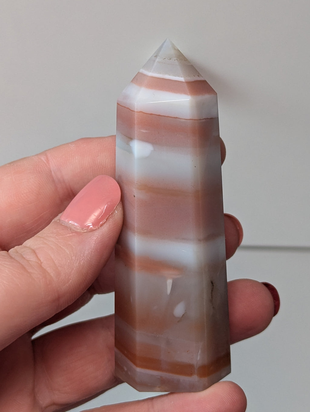 Pink jade banded tower