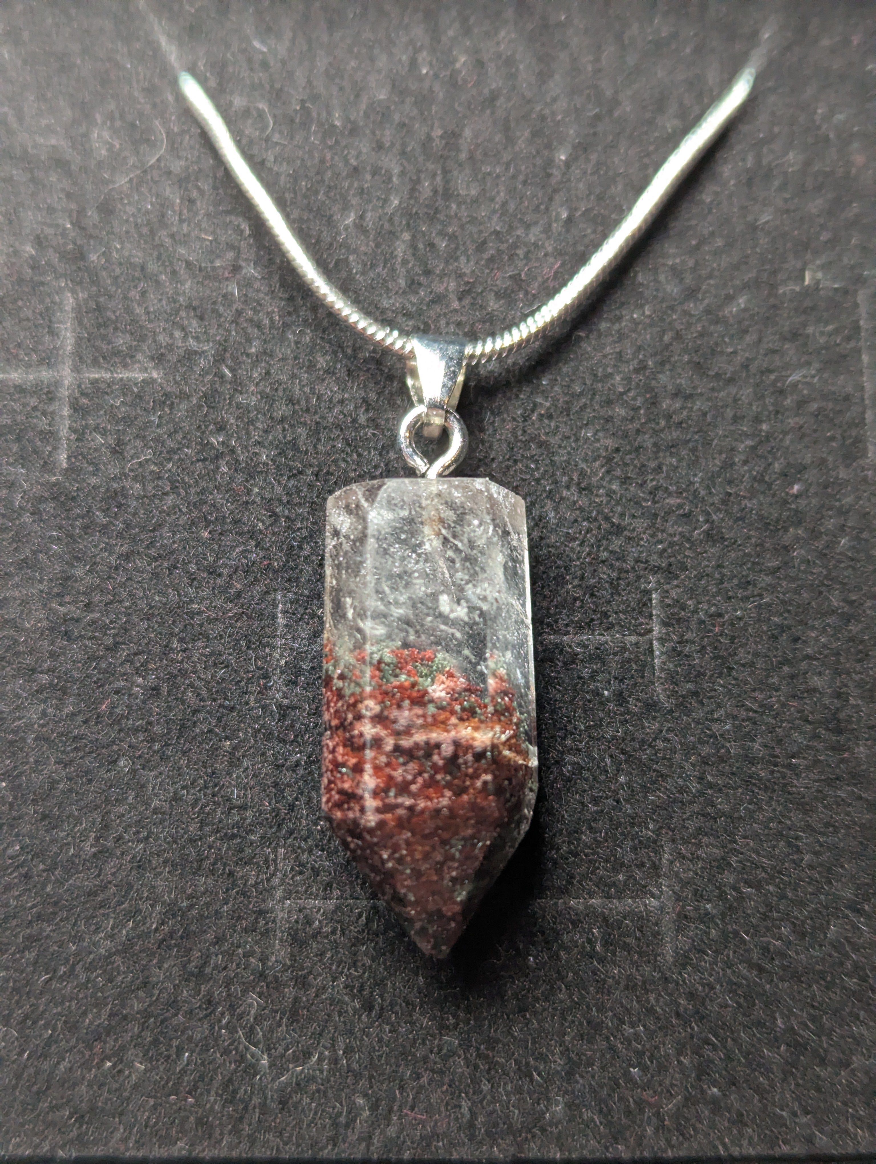 Garden quartz crystal necklace